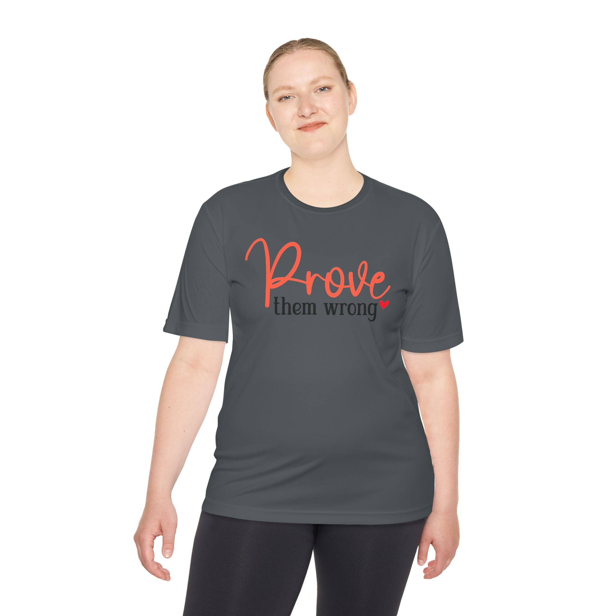 Moisture Wicking Tee - Prove them wrong, Inspirational Workout Shirt, Unisex Gym Top, Motivational Exercise T-Shirt, Fitness Apparel