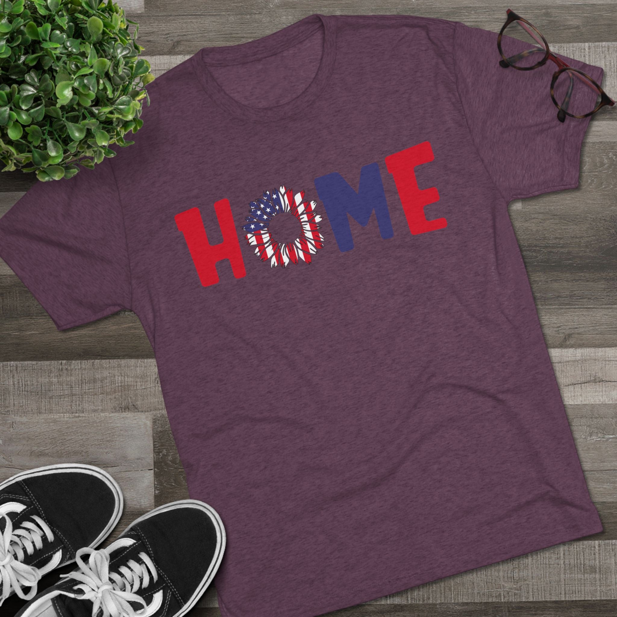 Graphic Tee Home in Red White and Blue Unisex Shirt