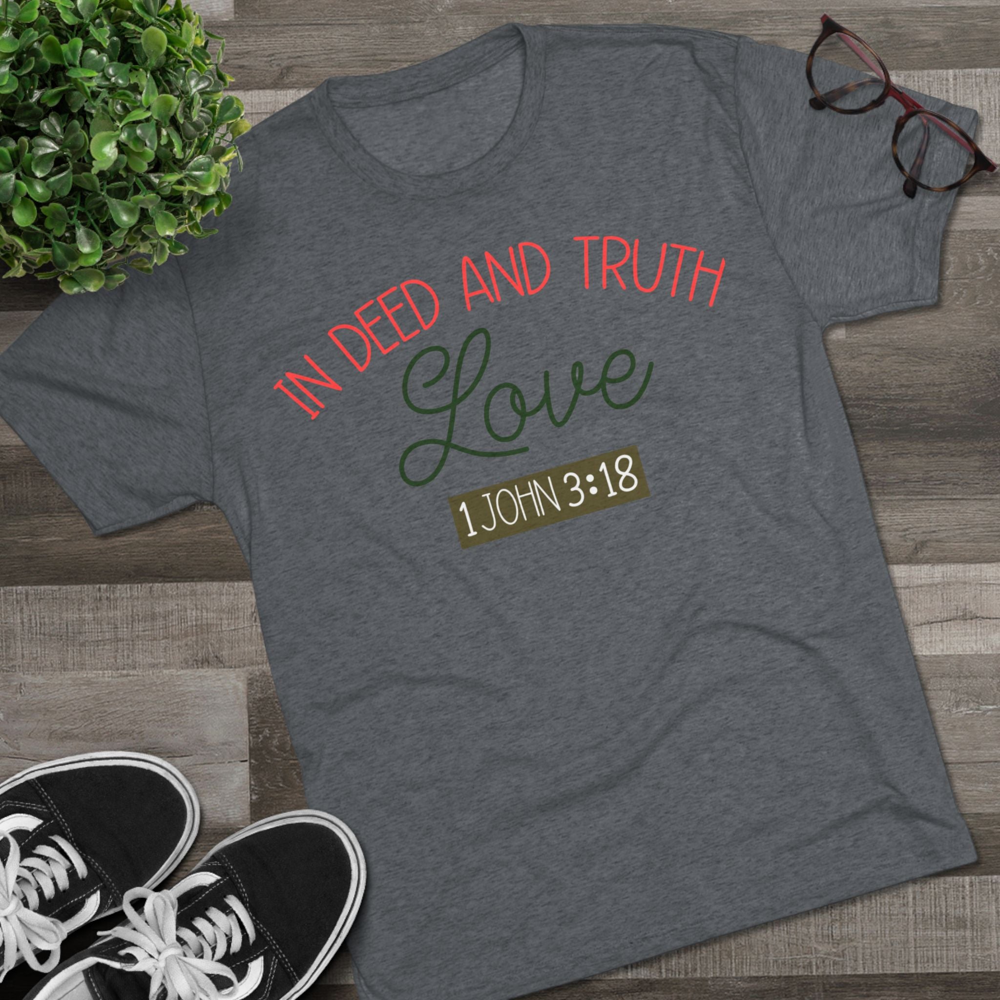Scripture Inspired Crew Tee, Faith Shirt, Christian T-Shirt, Unisex Love Tee, Casual Outfit, Gift for Believers, Bible Verse Top