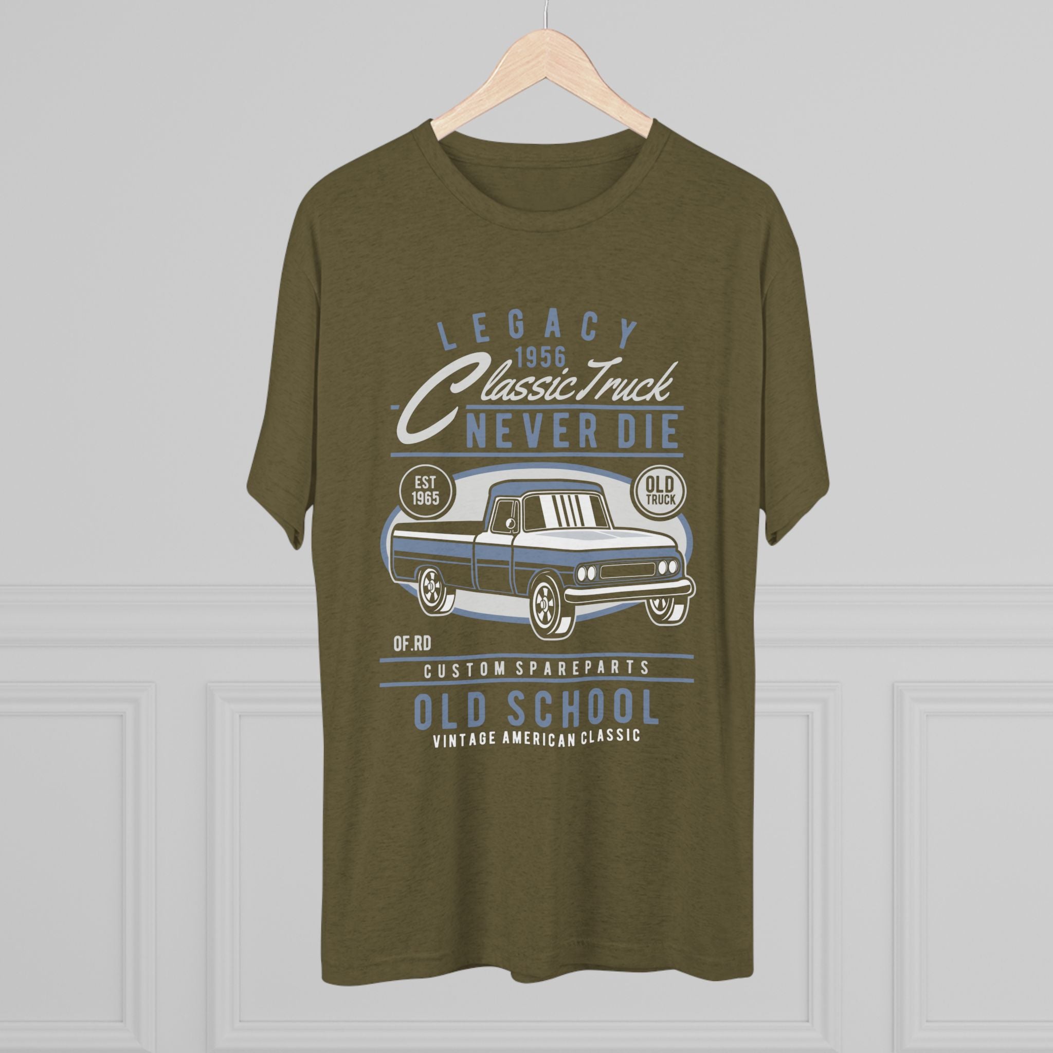 Vintage Classic Truck Tee - Unisex Tri-Blend Crew Neck