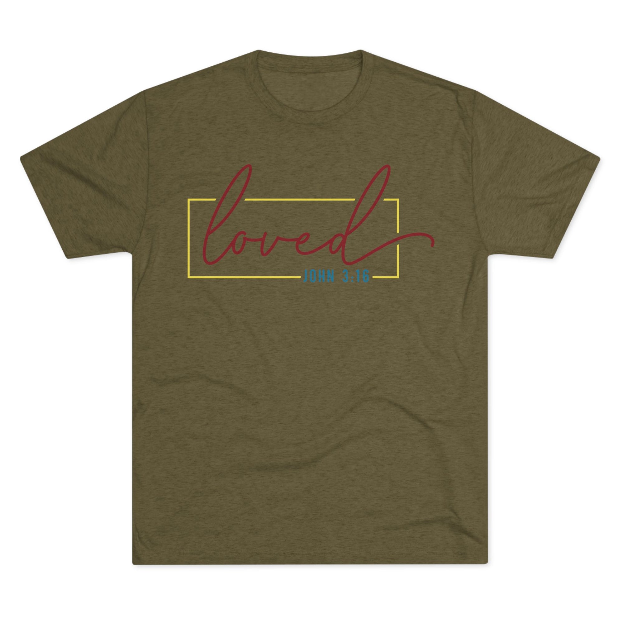 Unisex Tri-Blend Crew Tee - Loved Graphic Tee, Gift for Friends, Comfort Wear, Casual Fashion, Inspirational Apparel