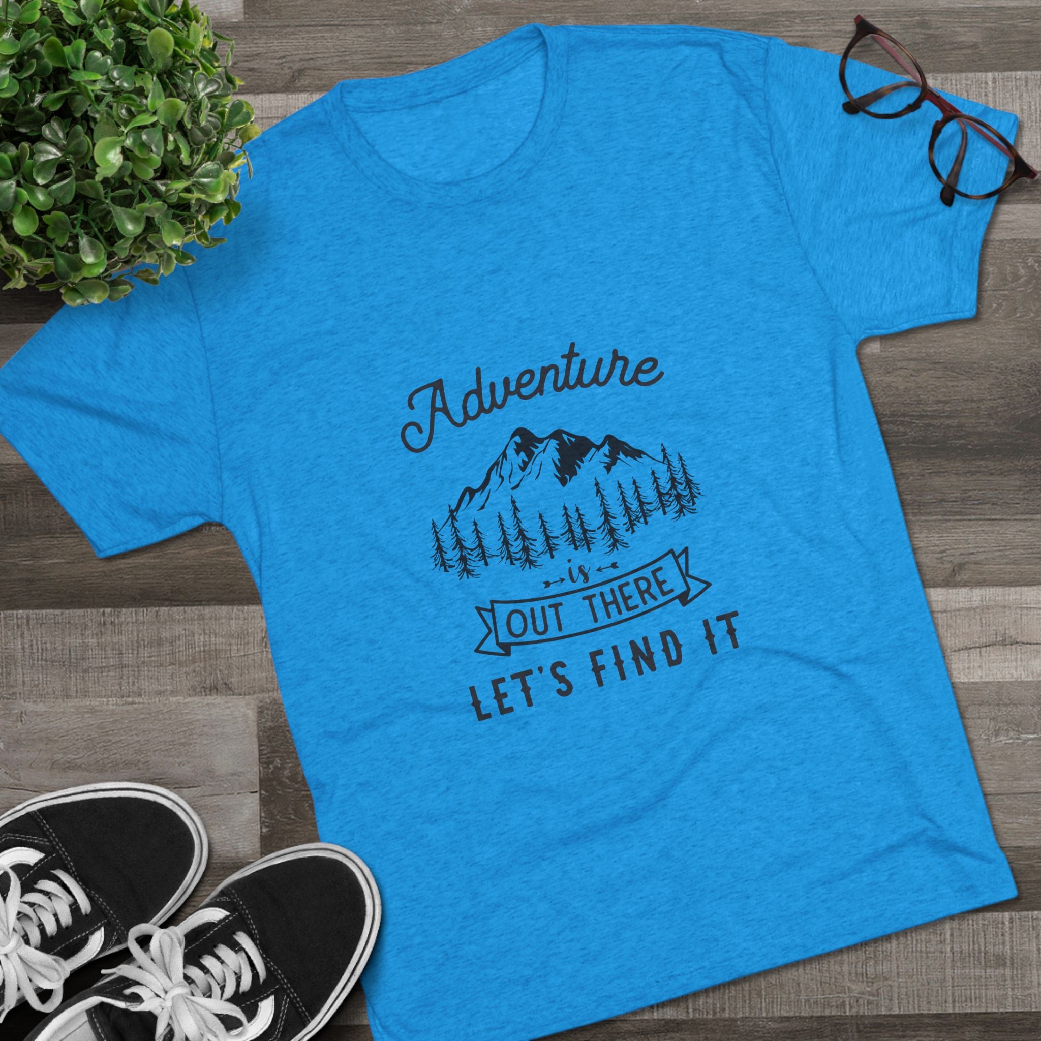Camping Adventure Tri-Blend Tee - Out There Let's Find It