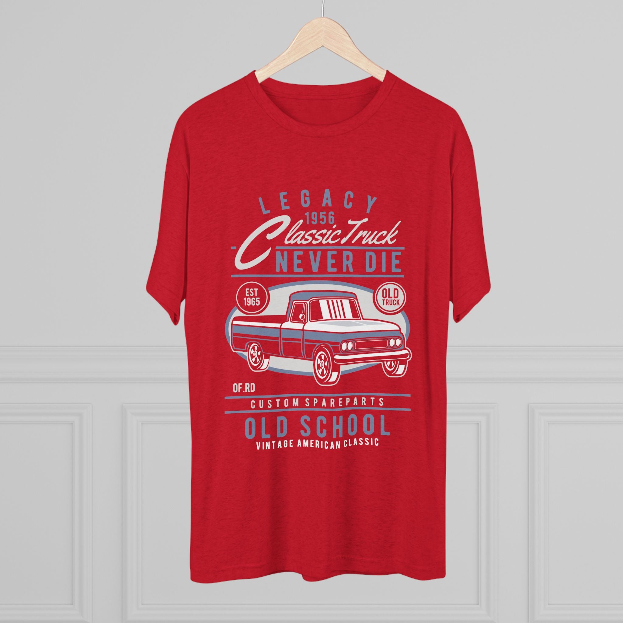 Vintage Classic Truck Tee - Unisex Tri-Blend Crew Neck