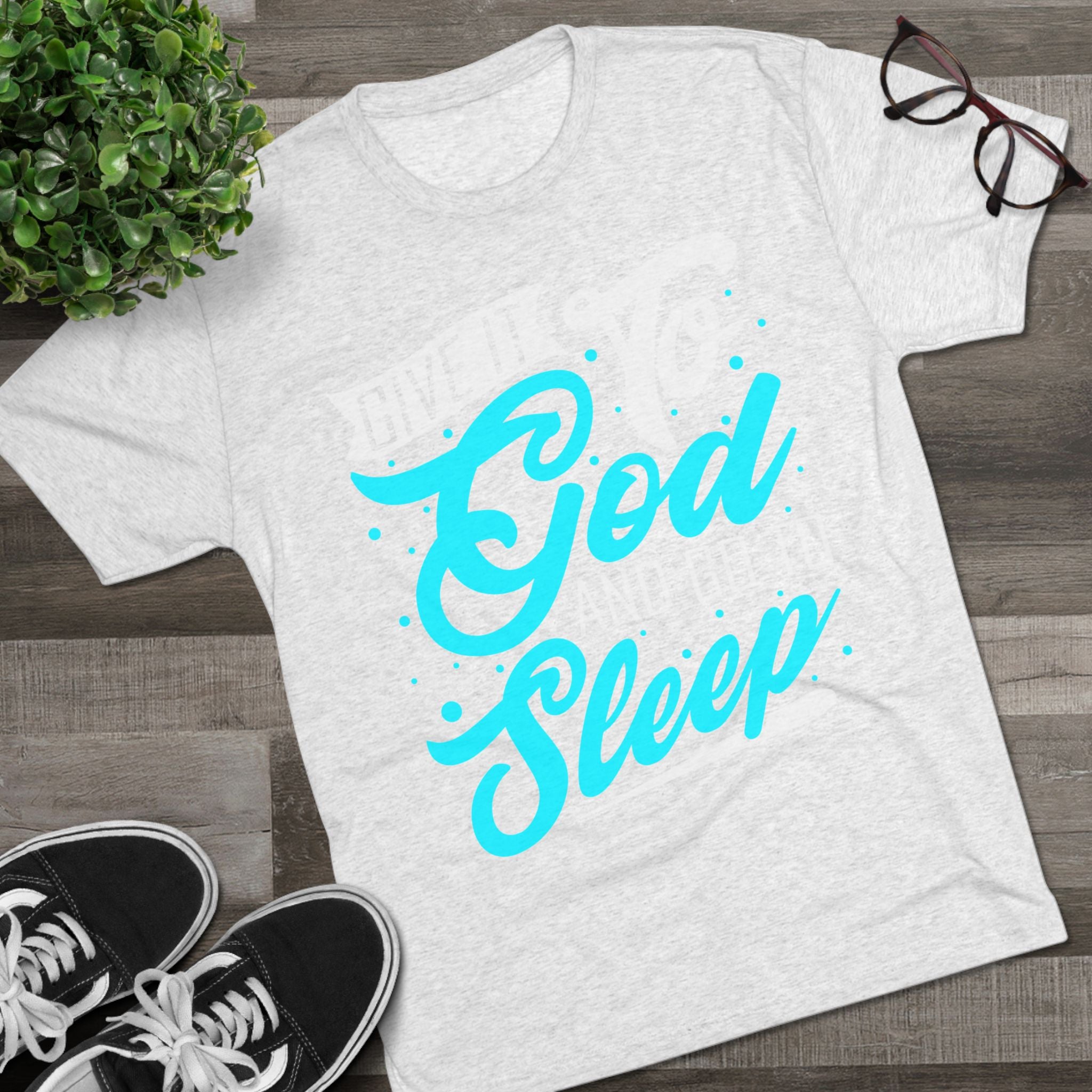 God Sleep Unisex Tri-Blend Crew Tee, Relaxation Shirt, Gift for Sleep Lovers, Comfortable Casual Wear, Perfect for Everyday