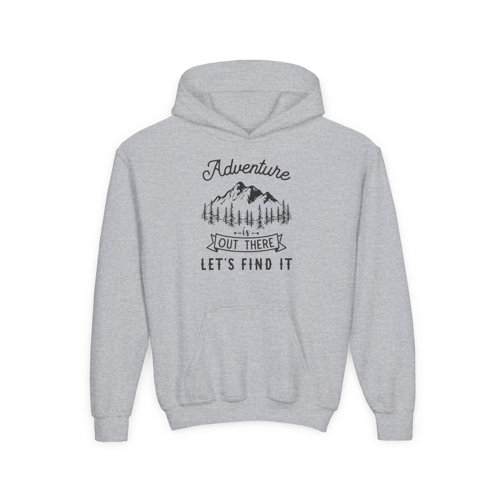 Adventure Awaits Kids Sweatshirt, Youth Outdoor Hoodie, Nature Lover Gift, Camping Sweatshirt, Adventure is Out There Sweatshirt