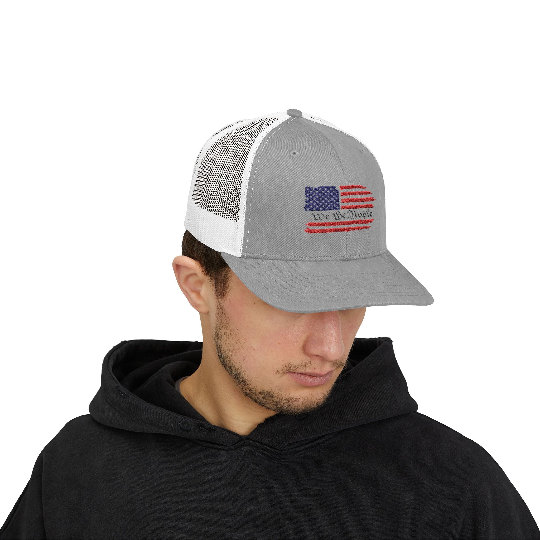 Trucker Cap We the People American Flag Snapback