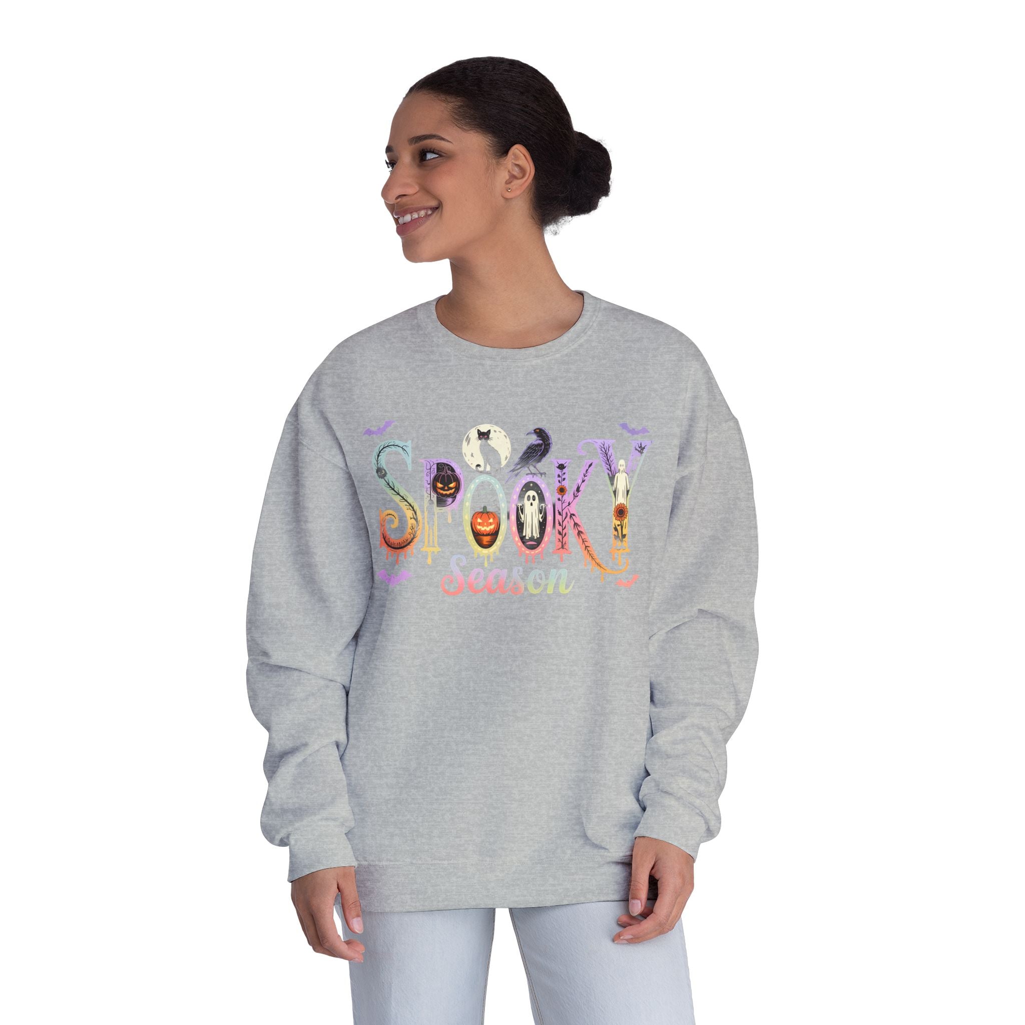 Spooky Season Crewneck Sweatshirt | Halloween Apparel, Cozy Fall Fashion, Unisex Sweatshirt, Festive Outfit, Gift for Halloween Lovers