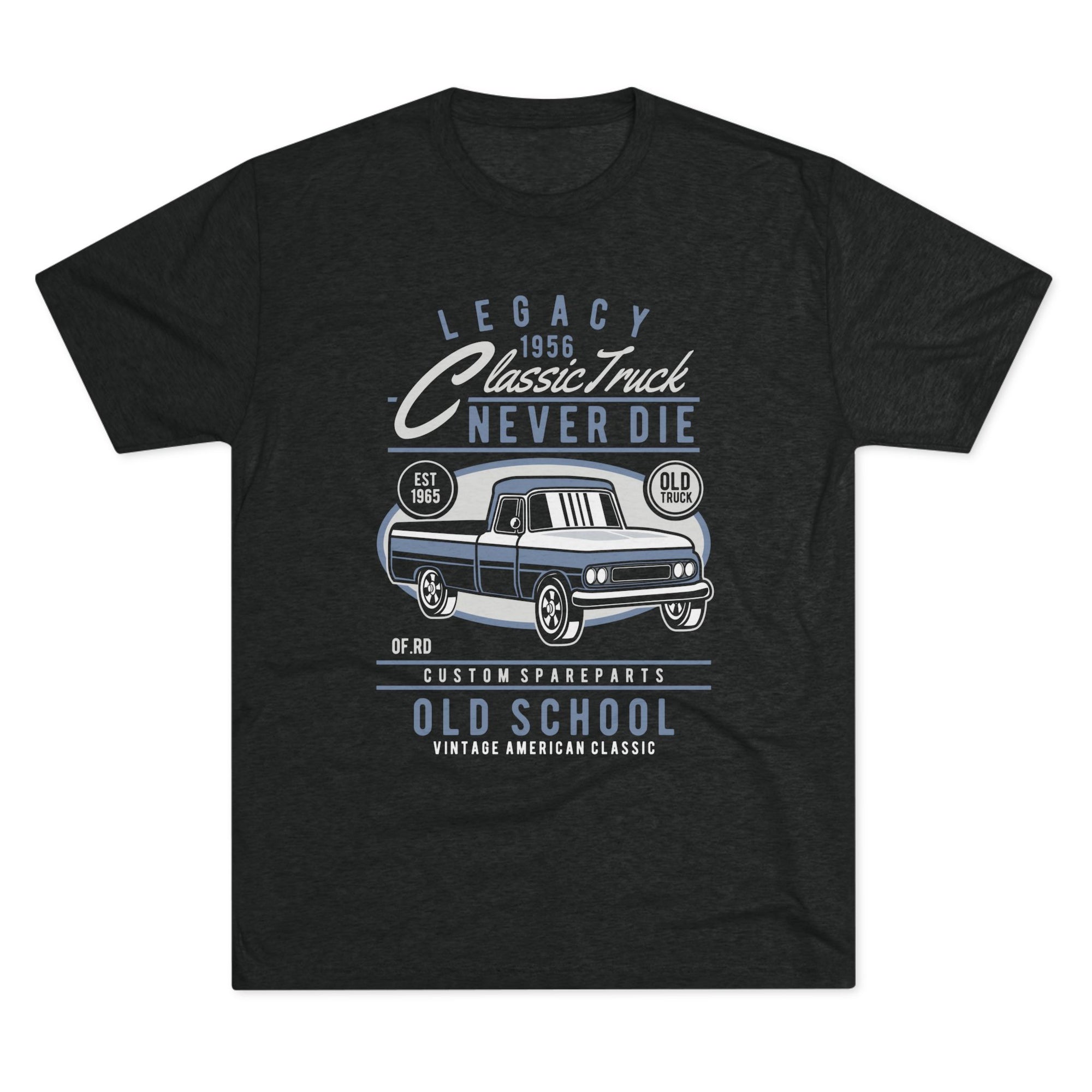 Vintage Classic Truck Tee - Unisex Tri-Blend Crew Neck