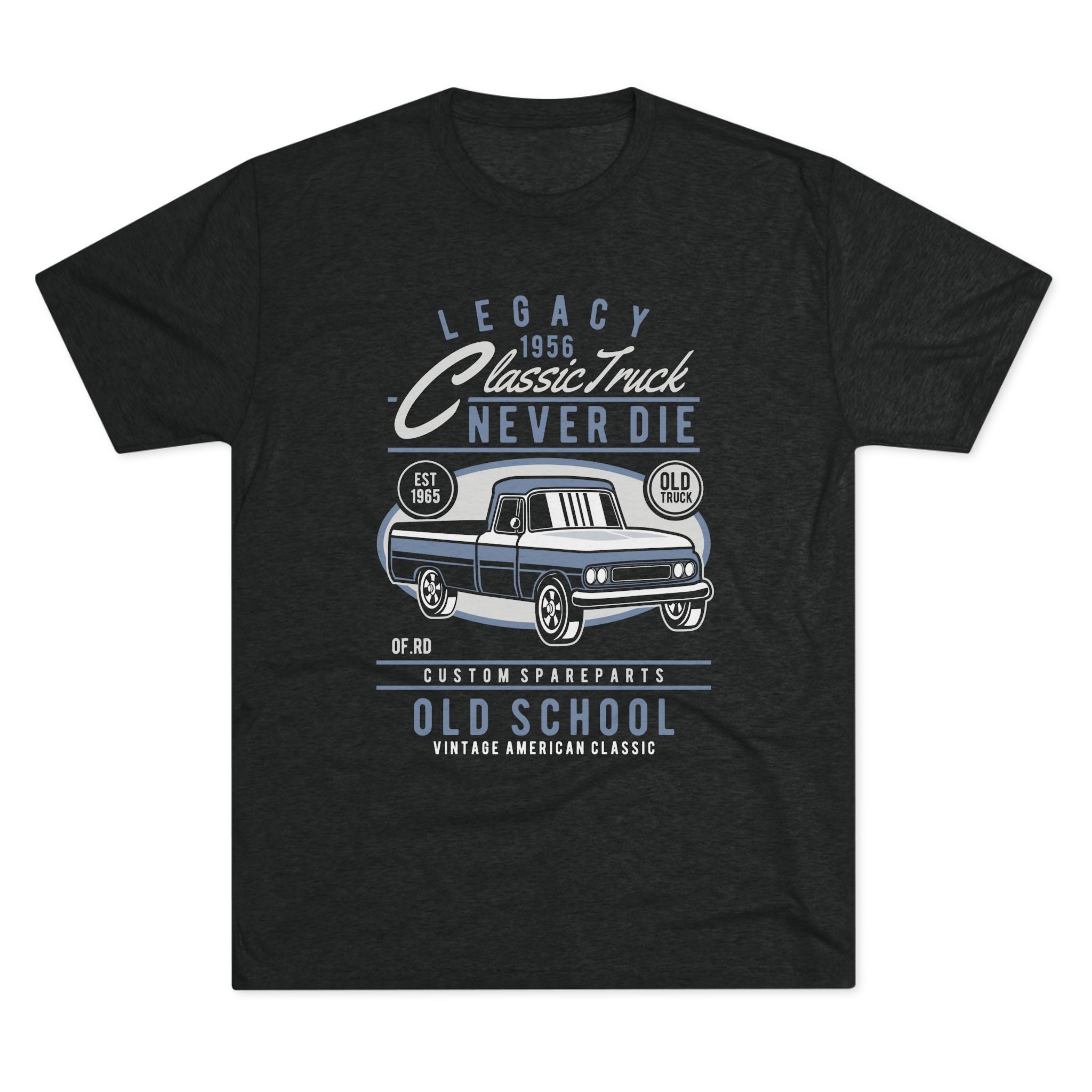 Vintage Classic Truck Tee - Unisex Tri-Blend Crew Neck