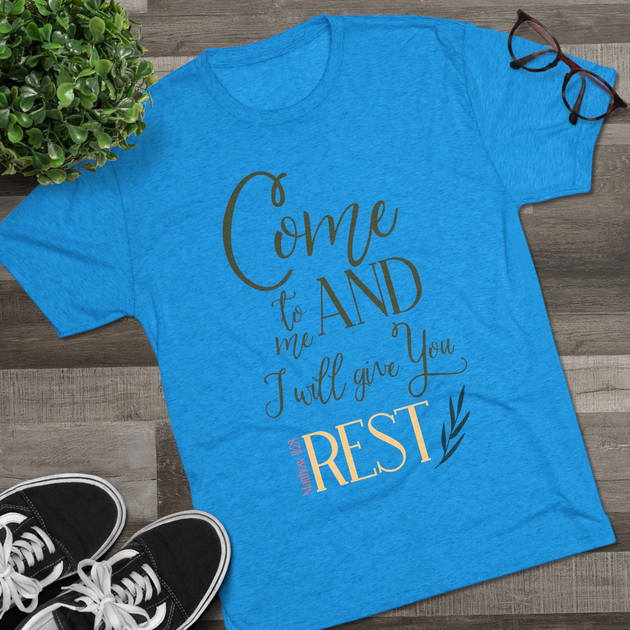 Crew Tee - 'Come to me and I will give you rest' T-Shirt