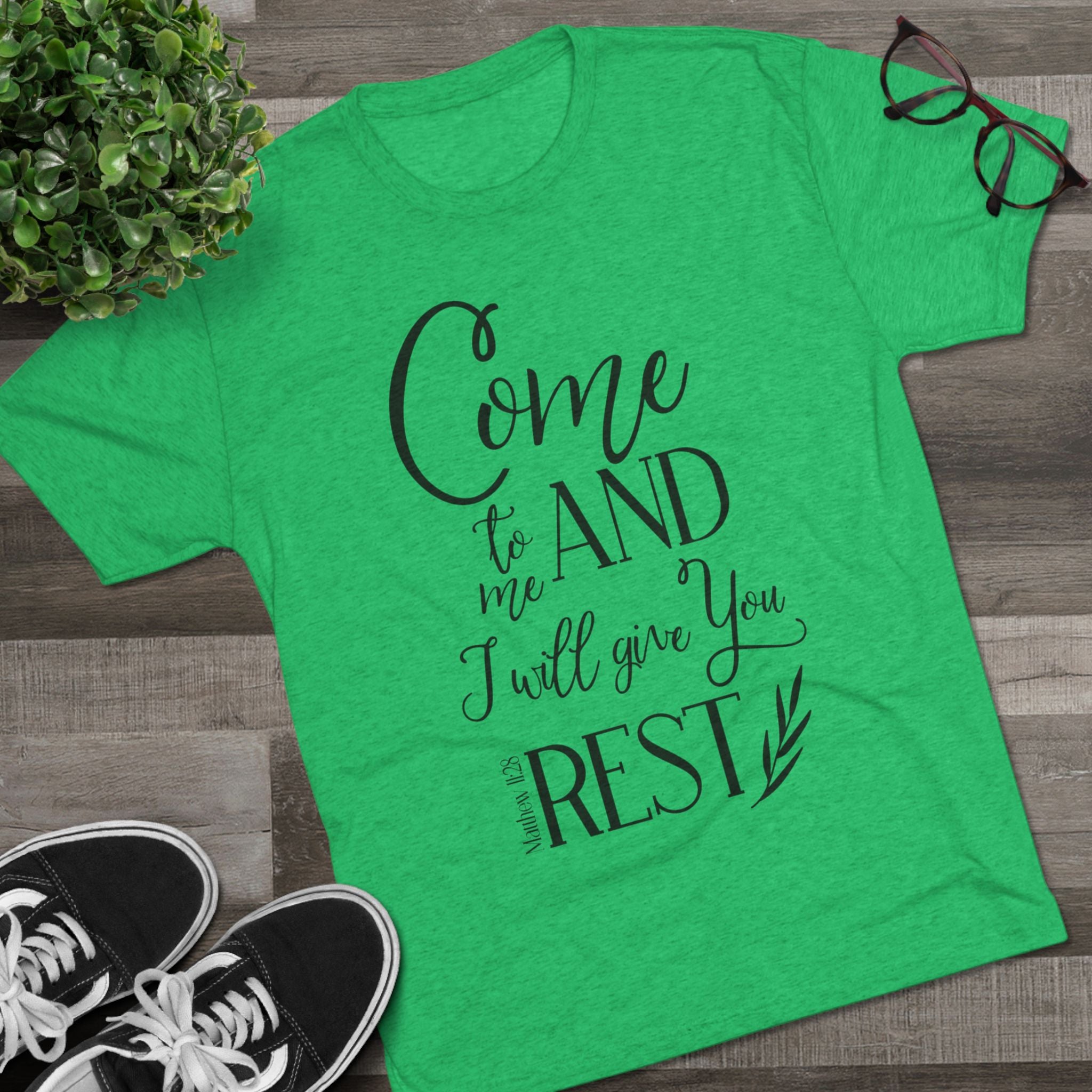 Crew Tee - 'Come to me and I will give you rest' T-Shirt