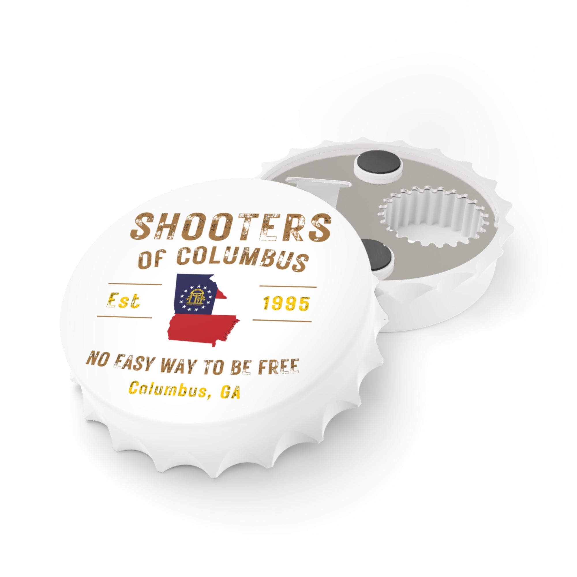 Columbus Bottle Opener - Shooter’s Edition | Perfect Gift for Beer Lovers, Home Bars, BBQs, Vintage Decor, American Pride