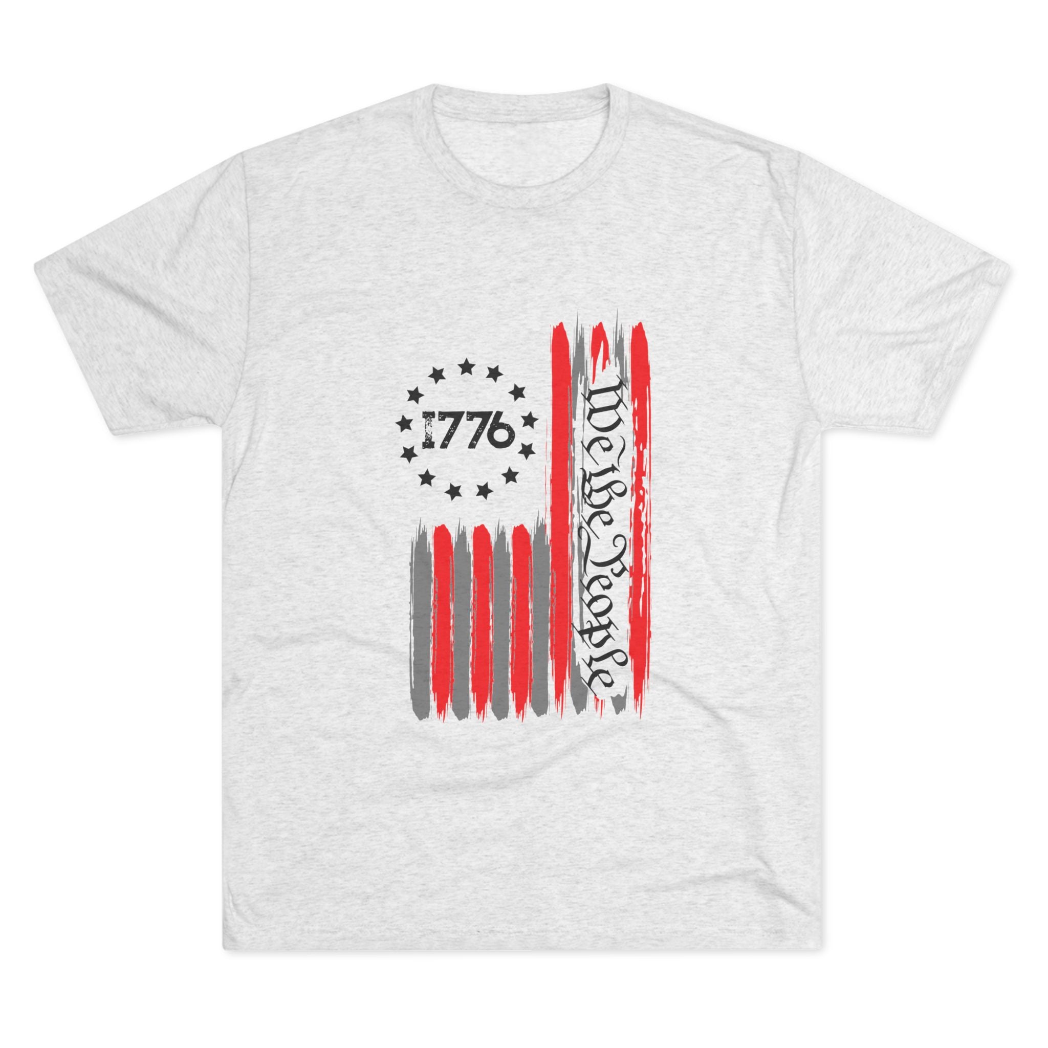 Patriotic Tee - We the People 1776 Flag Unisex Tri-Blend Crew Tee