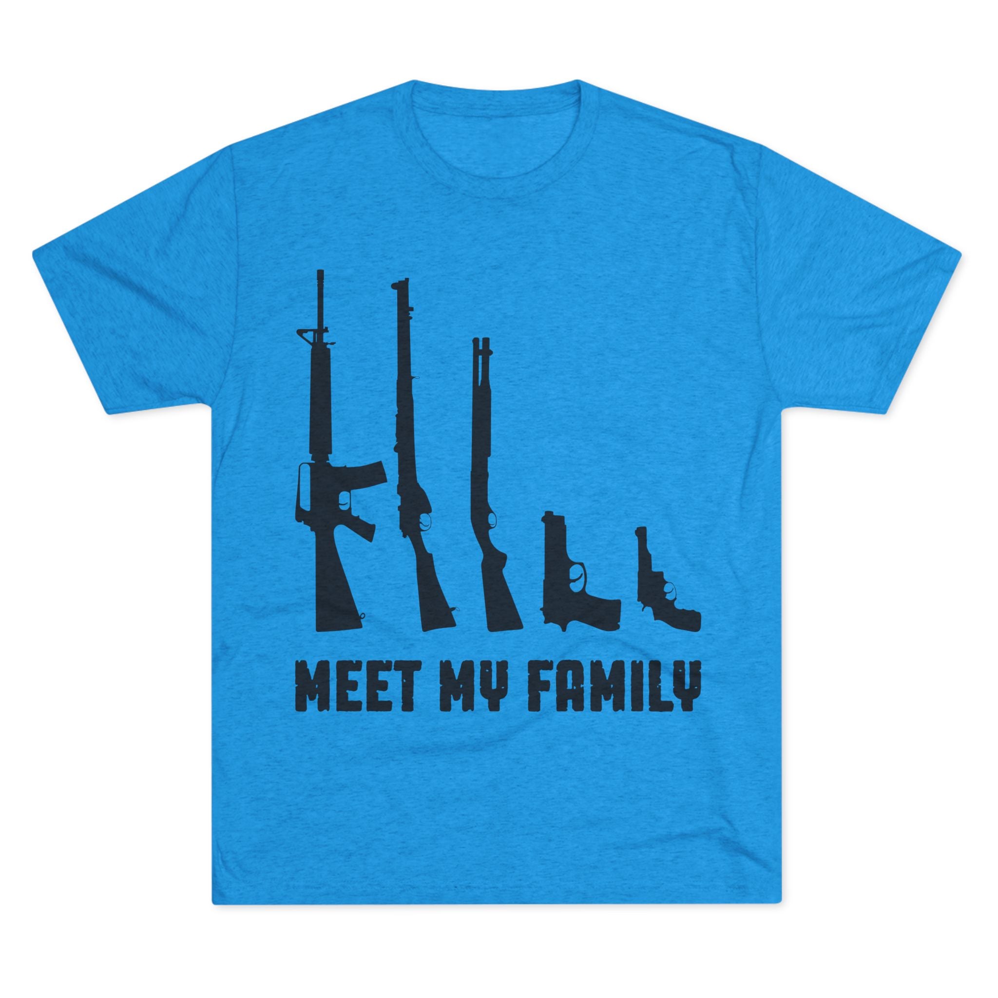 T-Shirt - Meet My Family Unisex Tri-Blend Crew Tee