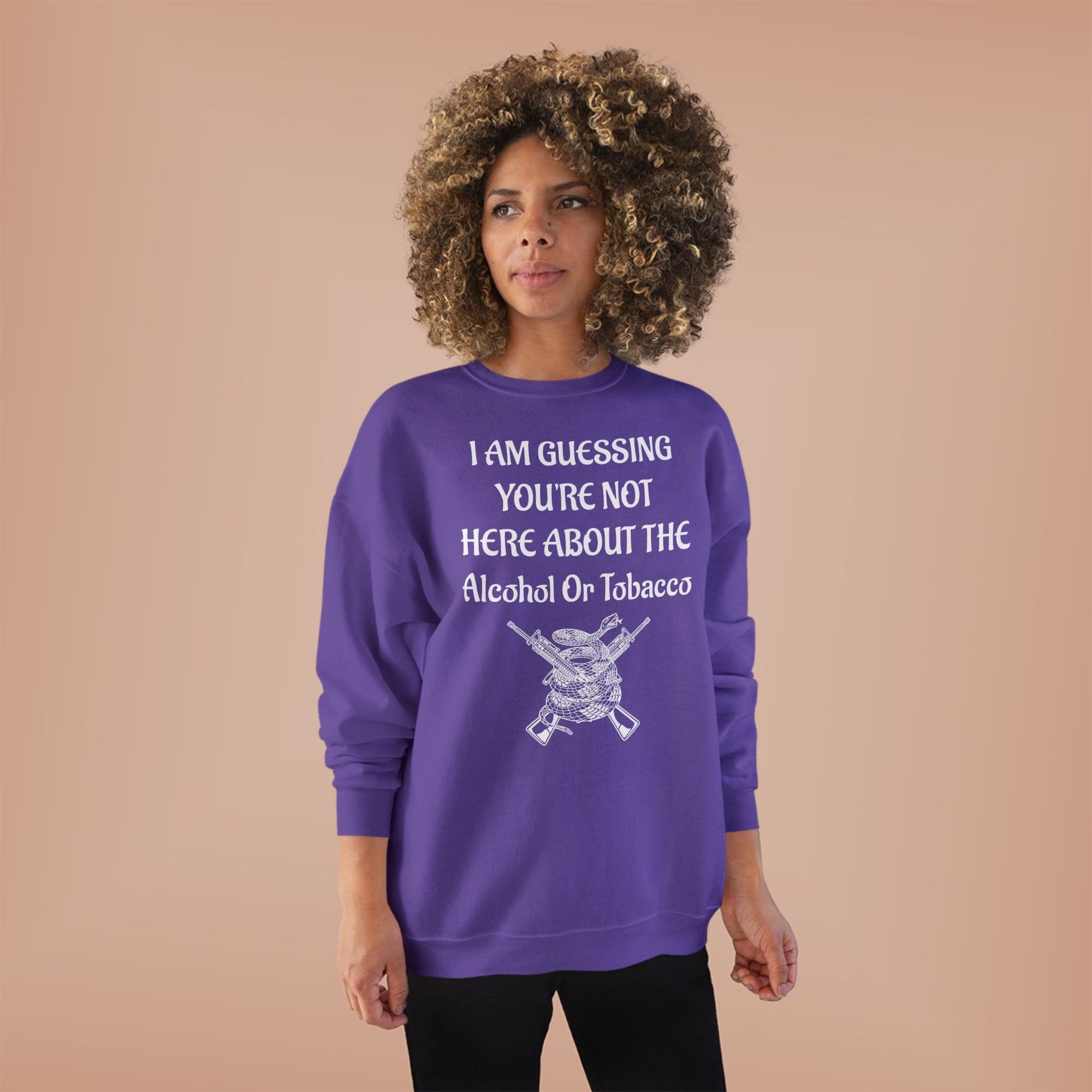 Unisex EcoSmart® Crewneck Sweatshirt - Alcohol or Tobacco Design