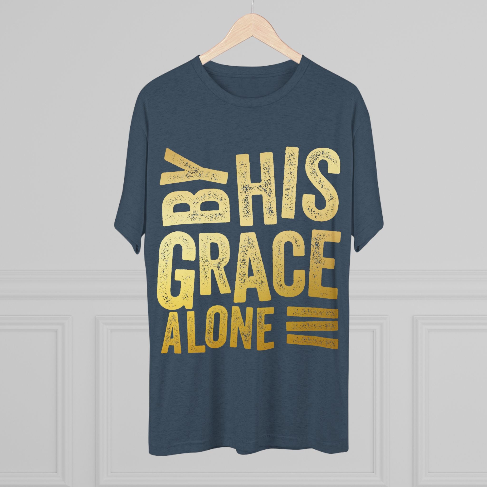 Unisex Tri-Blend Crew Tee - 'By His Grace Alone' Inspirational T-Shirt, Faith-Based Apparel, Christian Gift, Casual Everyday Wear, [...]