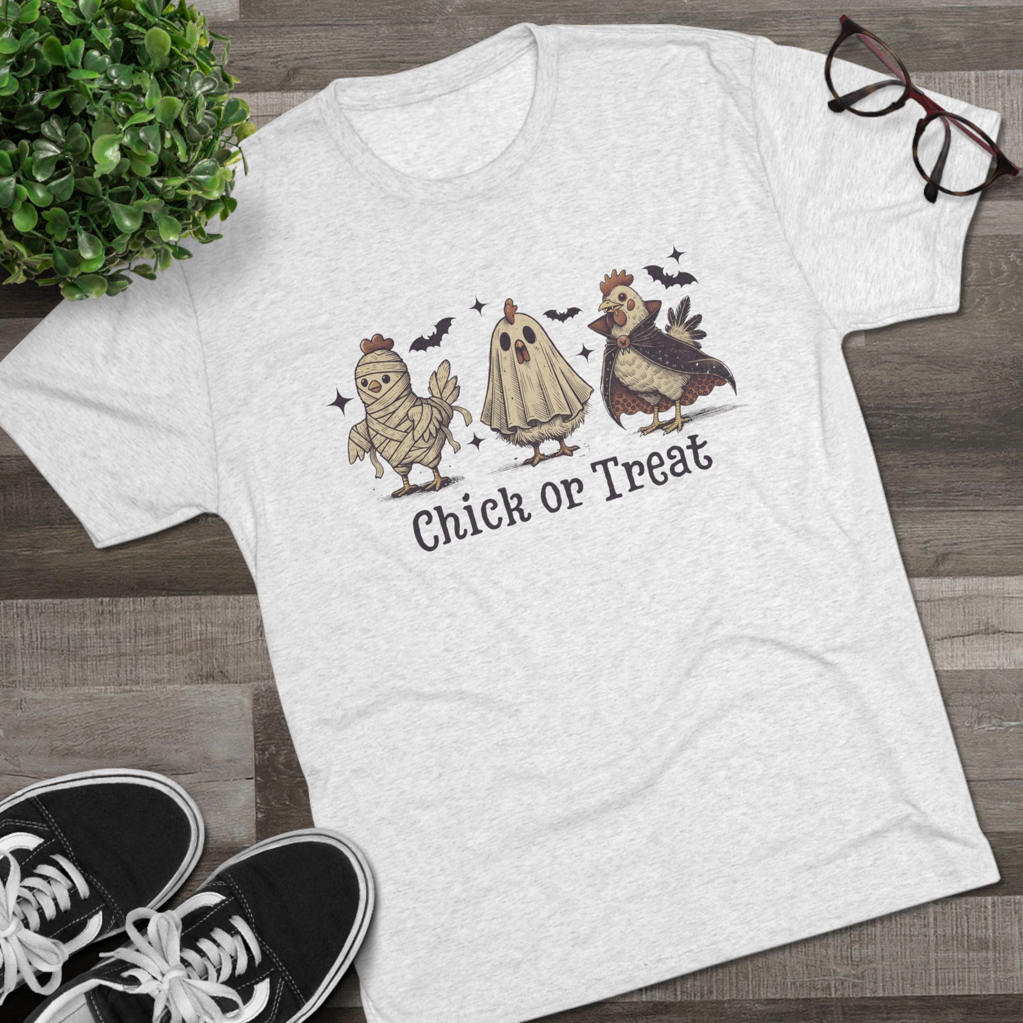 Halloween Crew Tee - Chick or Treat Unisex Tee, Spooky Shirt, Fall Fashion, Halloween Gift, Cute Costume Tee, Autumn Vibes