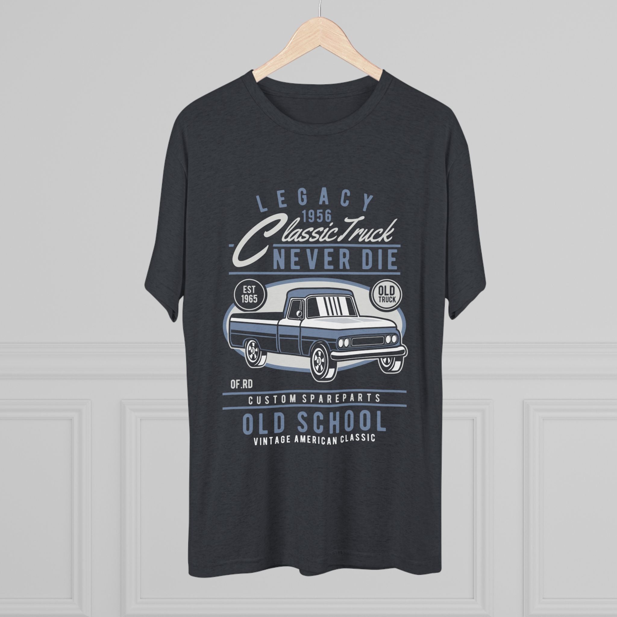 Vintage Classic Truck Tee - Unisex Tri-Blend Crew Neck