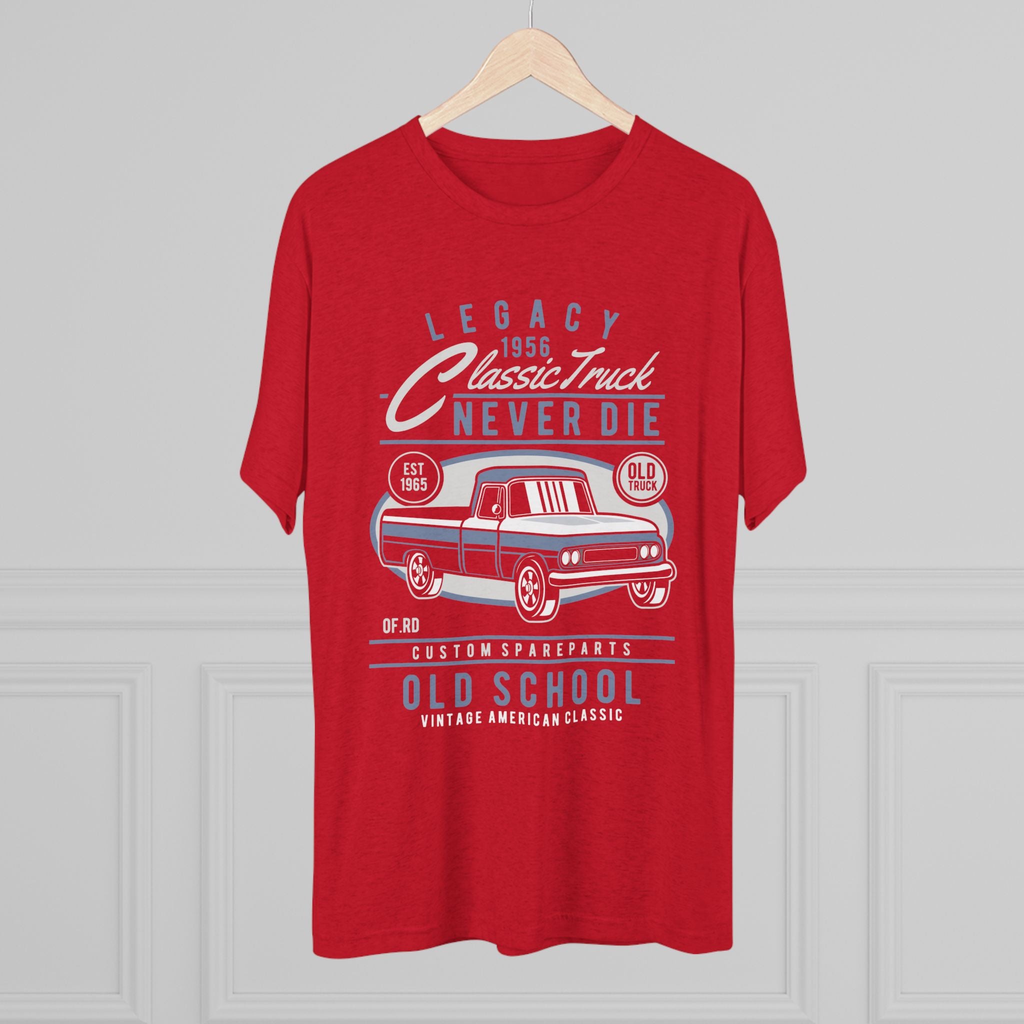 Vintage Classic Truck Tee - Unisex Tri-Blend Crew Neck