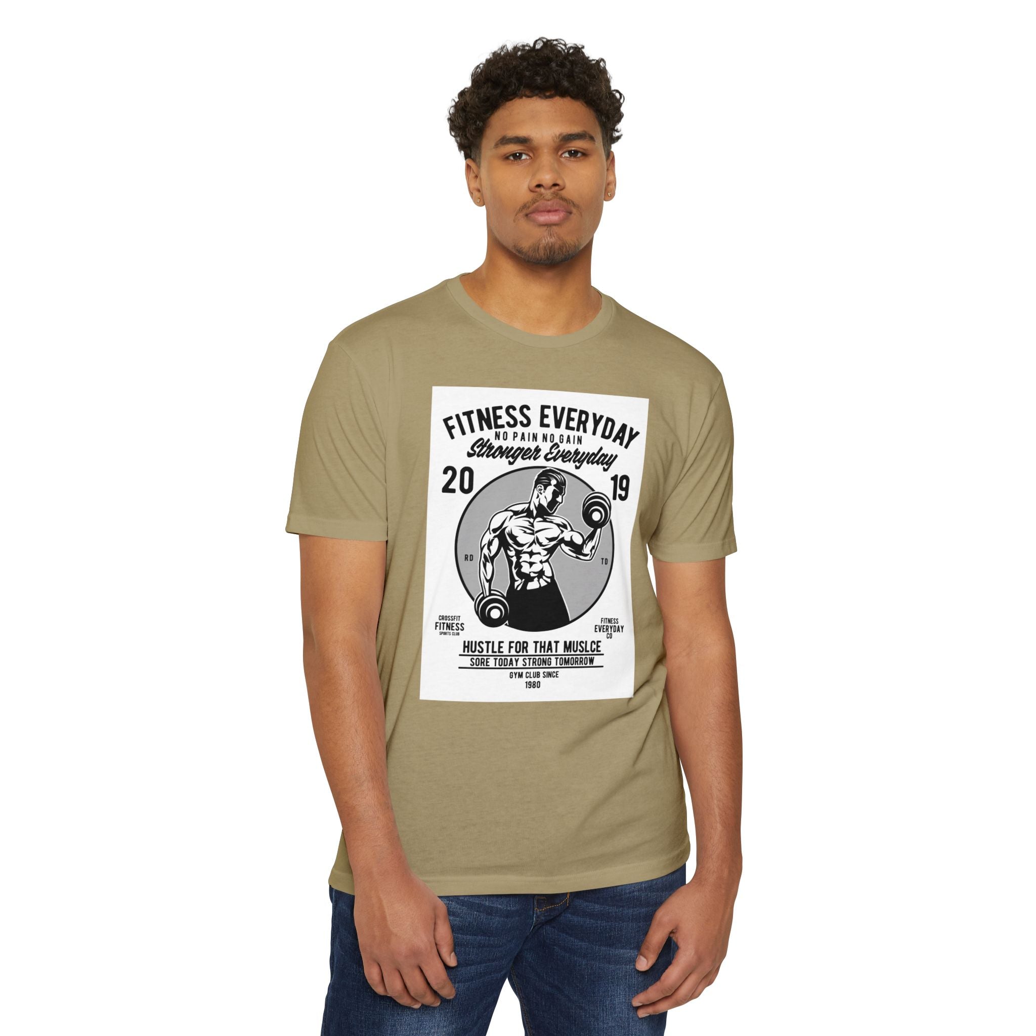 Fitness Everyday Unisex CVC Jersey T-shirt | Gym Shirt, Workout Tee, Fitness Apparel, Motivational Shirt, Gift for Him/Her