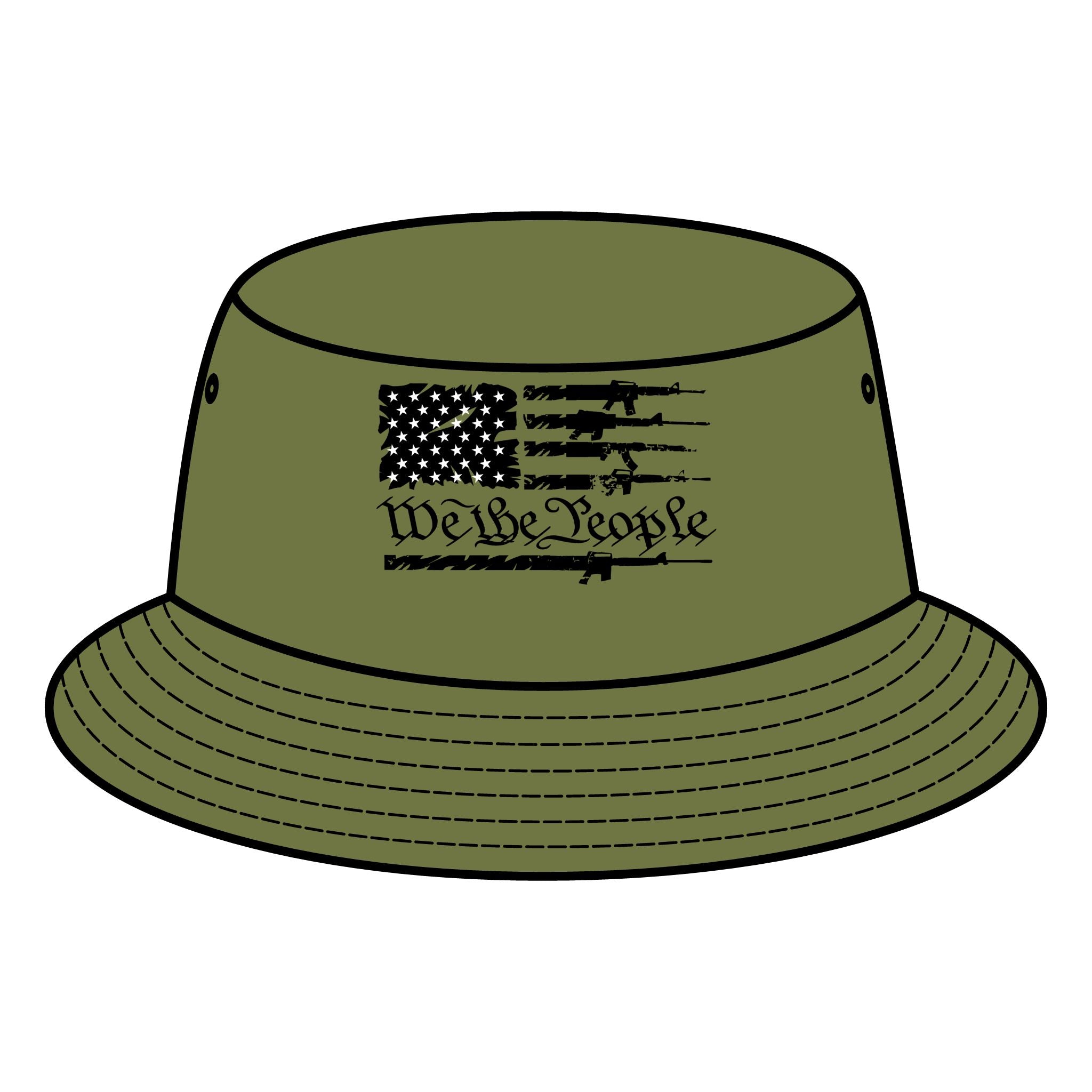 Bucket Hat American Flag We the People Patriotic