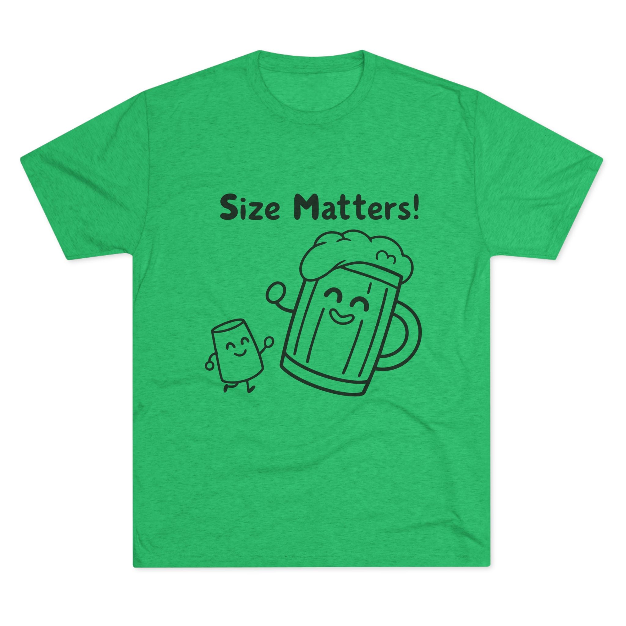 Beer Mug - Size Matters Unisex Tri-Blend Tee
