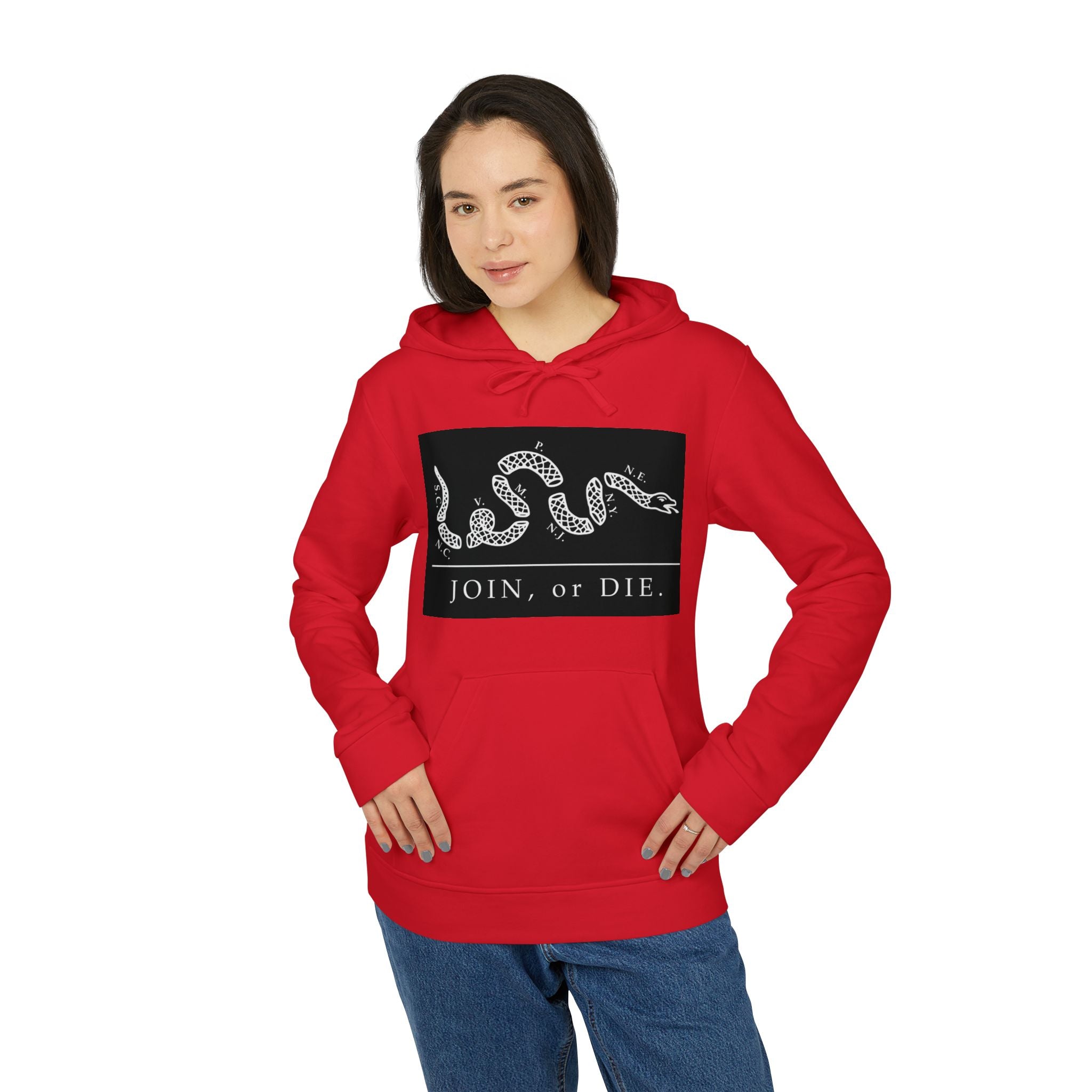 Fleece Hoodie - Bold Lines Design