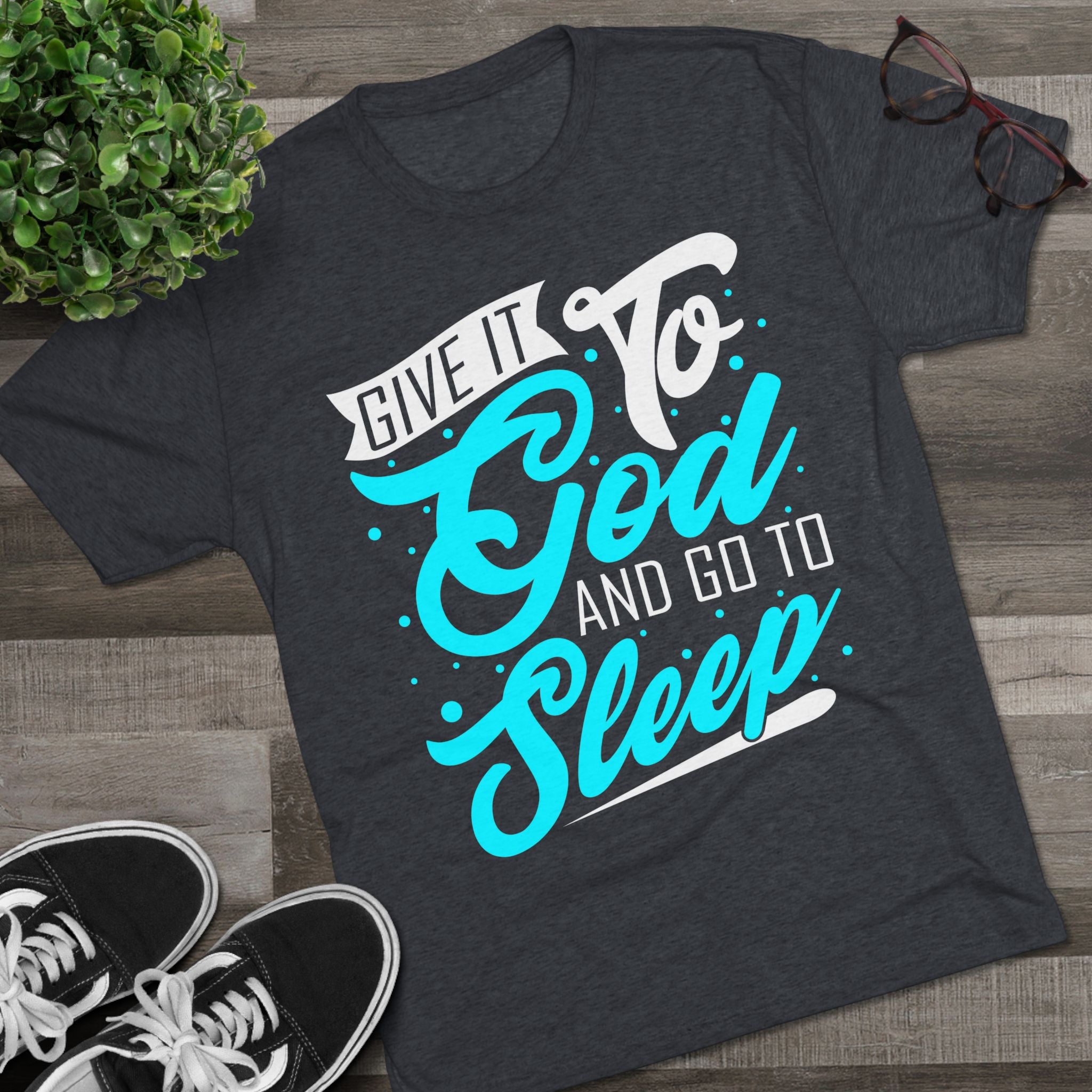 God Sleep Unisex Tri-Blend Crew Tee, Relaxation Shirt, Gift for Sleep Lovers, Comfortable Casual Wear, Perfect for Everyday
