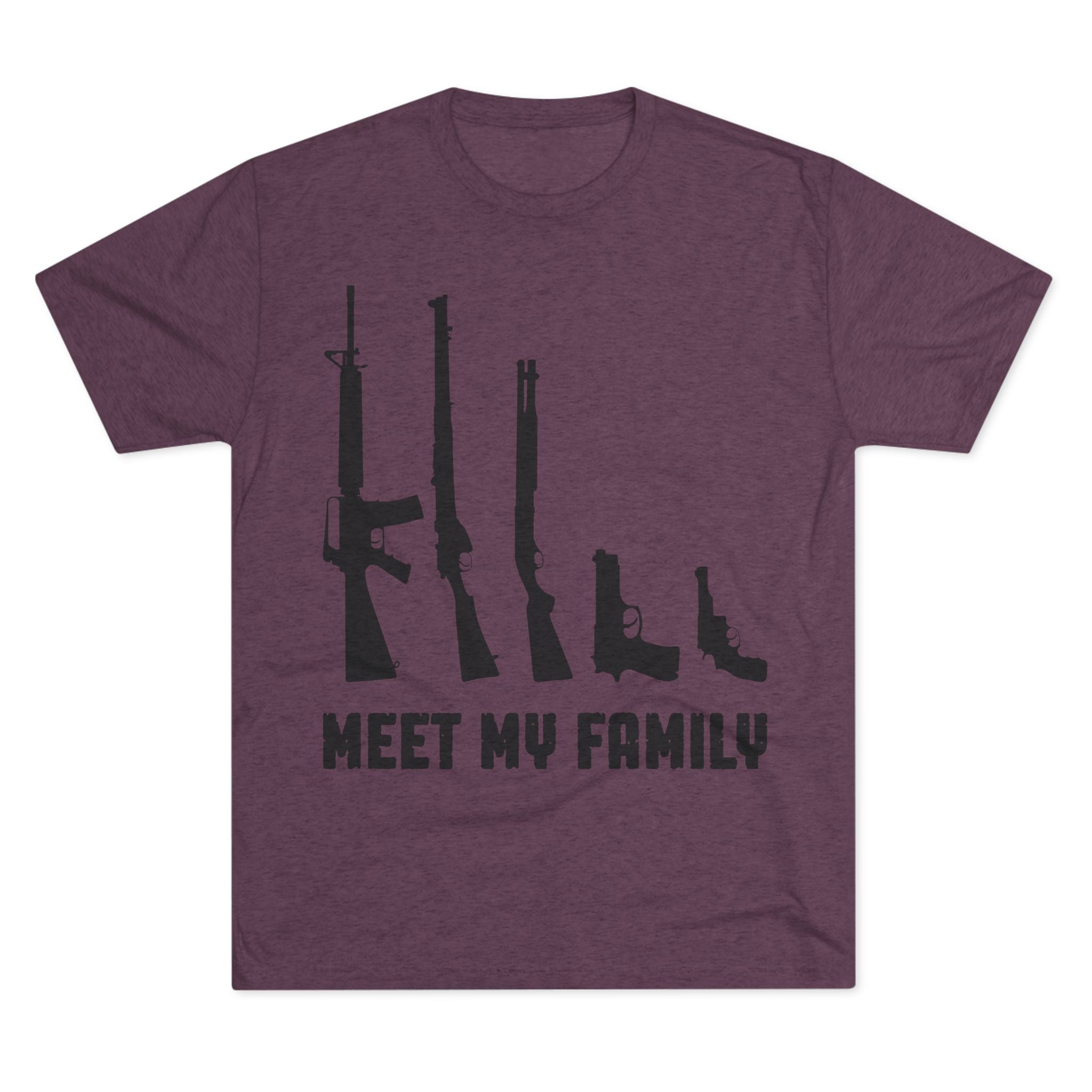 T-Shirt - Meet My Family Unisex Tri-Blend Crew Tee