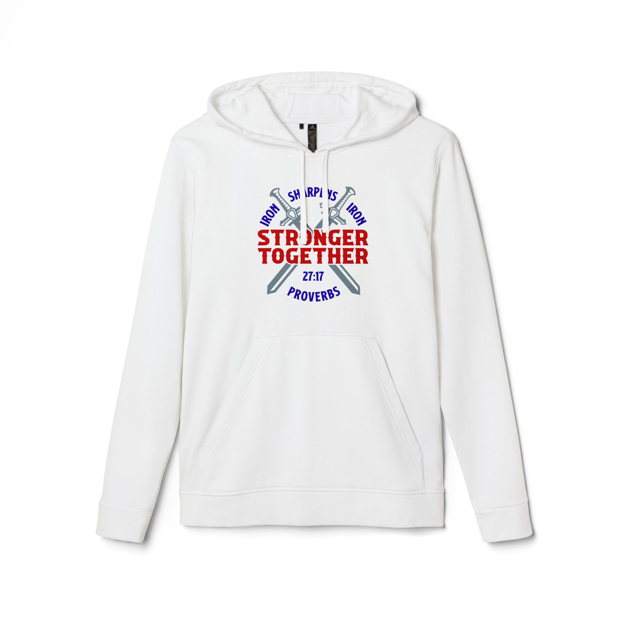 Iron Sharpens Iron Hoodie, Unisex Fleece Pullover, Motivational Sweatshirt, Inspirational Jumper, Workout Clothing, Fitness Apparel