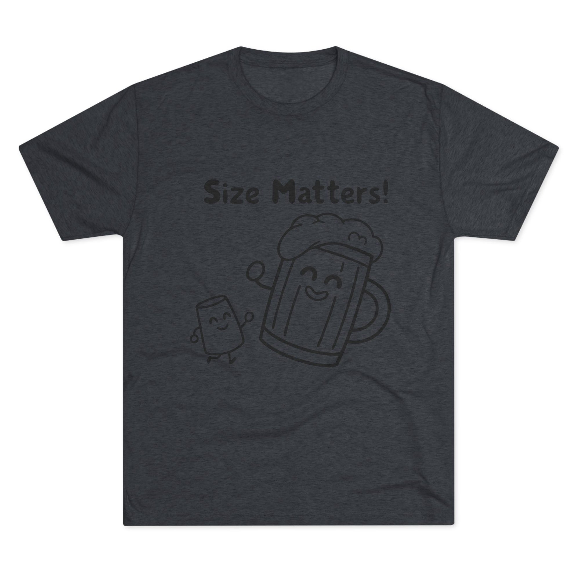 Beer Mug - Size Matters Unisex Tri-Blend Tee