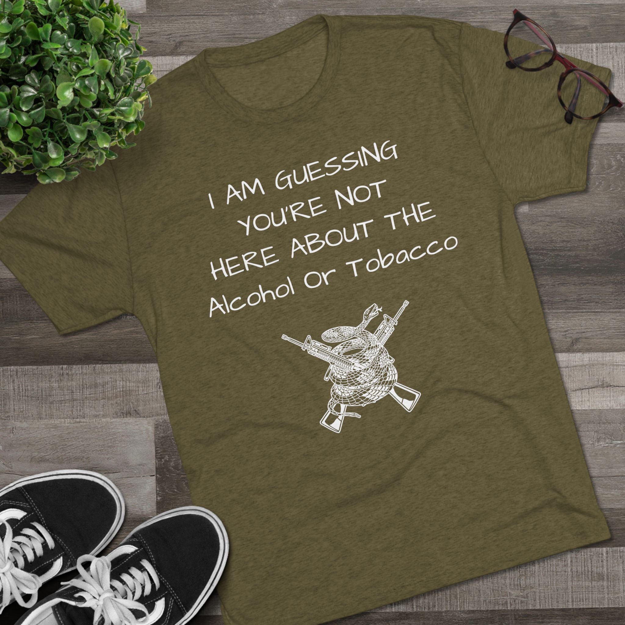 Tri-Blend Crew Tee - Alcohol or Tobacco Design