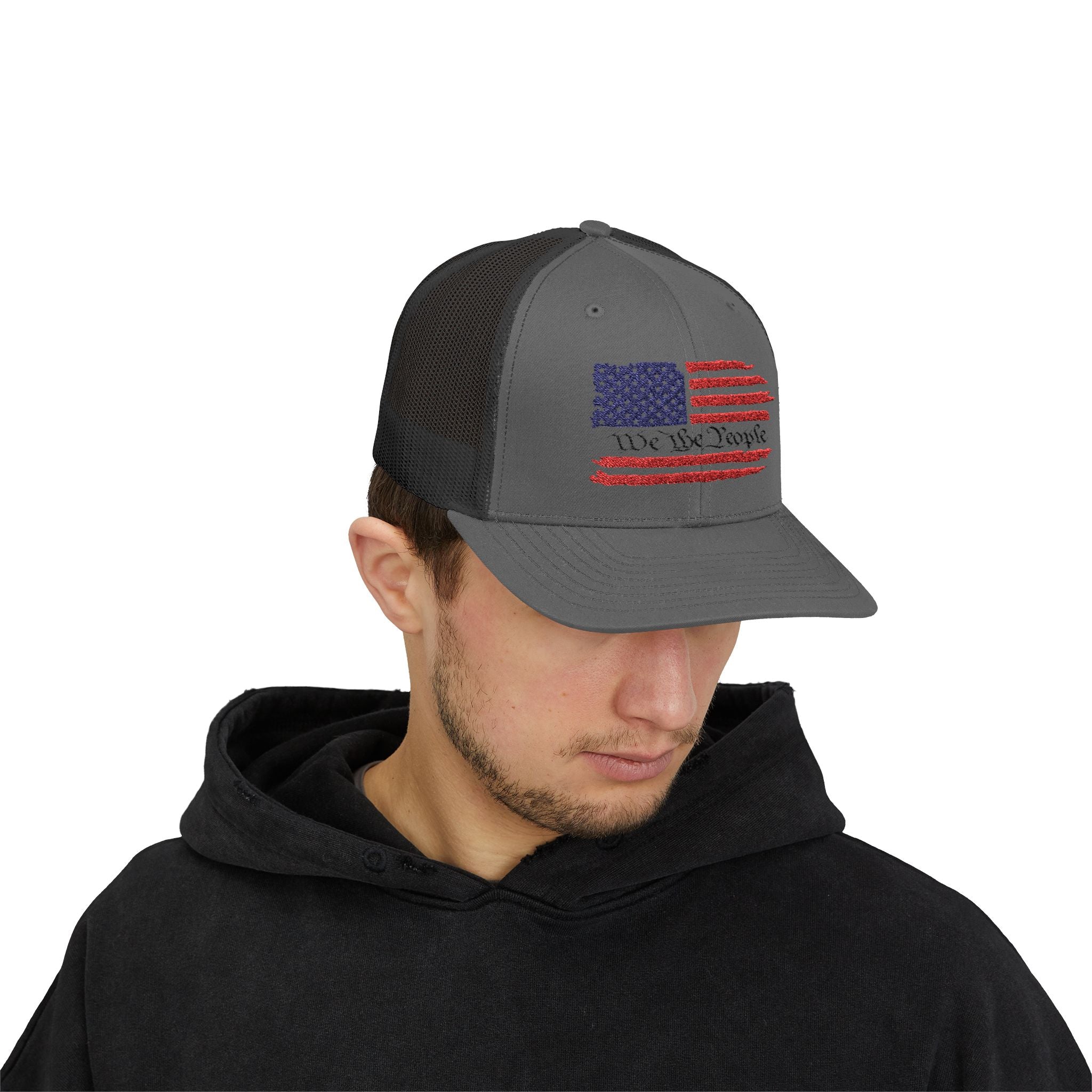 Trucker Cap We the People American Flag Snapback