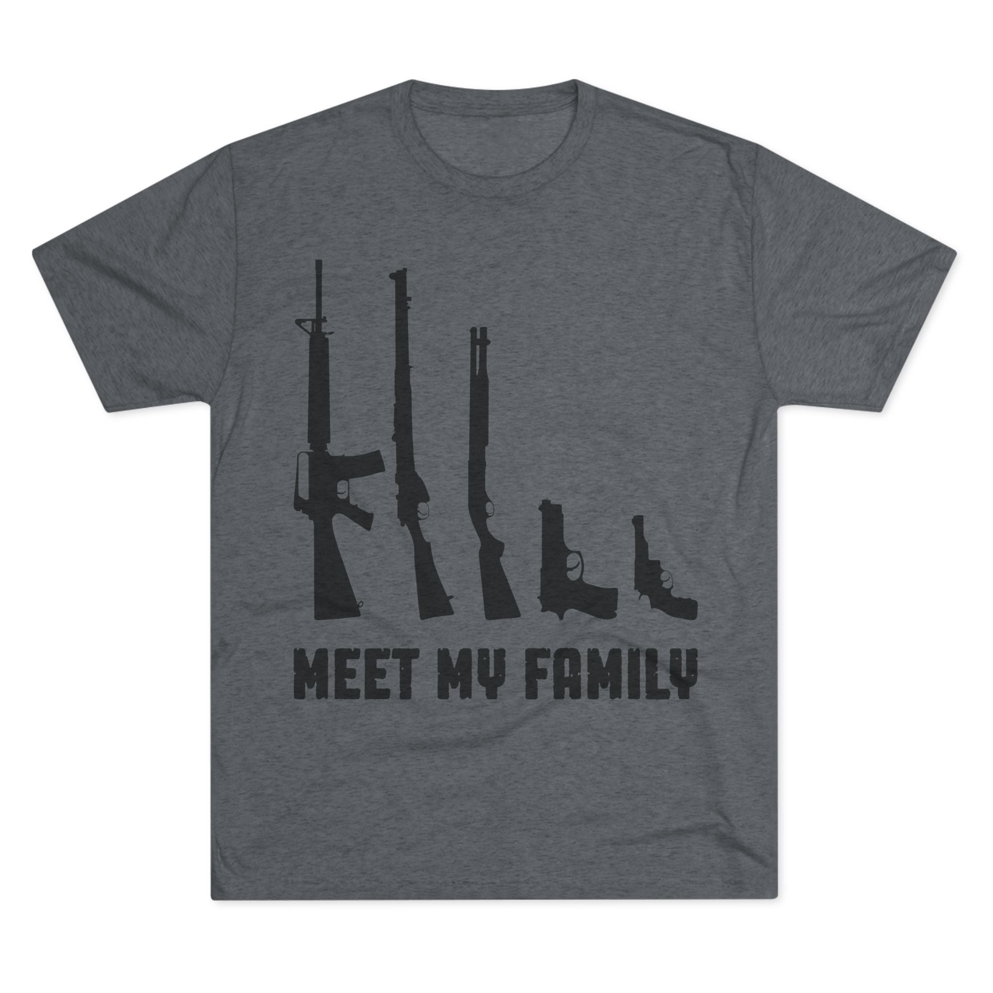 T-Shirt - Meet My Family Unisex Tri-Blend Crew Tee