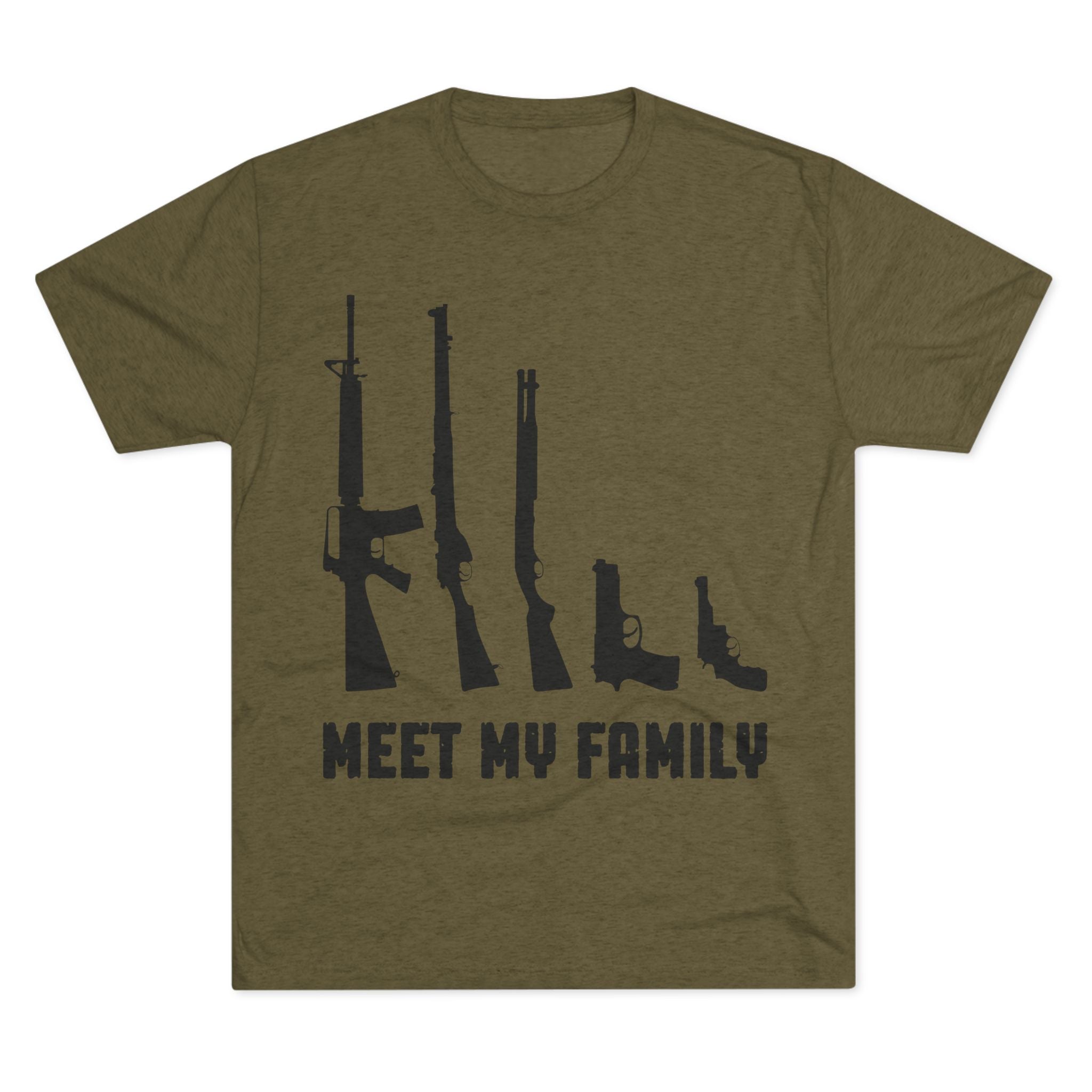 T-Shirt - Meet My Family Unisex Tri-Blend Crew Tee