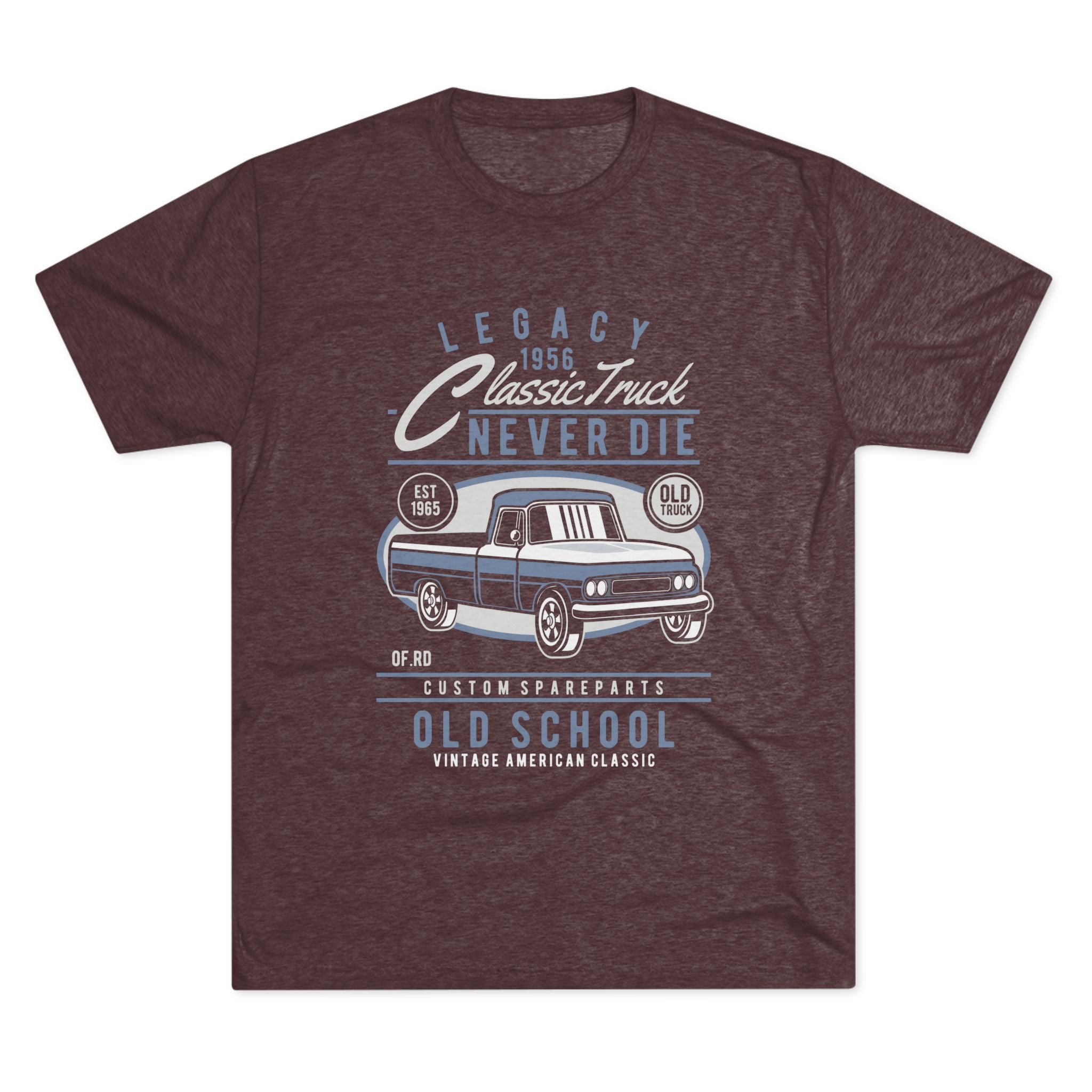 Vintage Classic Truck Tee - Unisex Tri-Blend Crew Neck