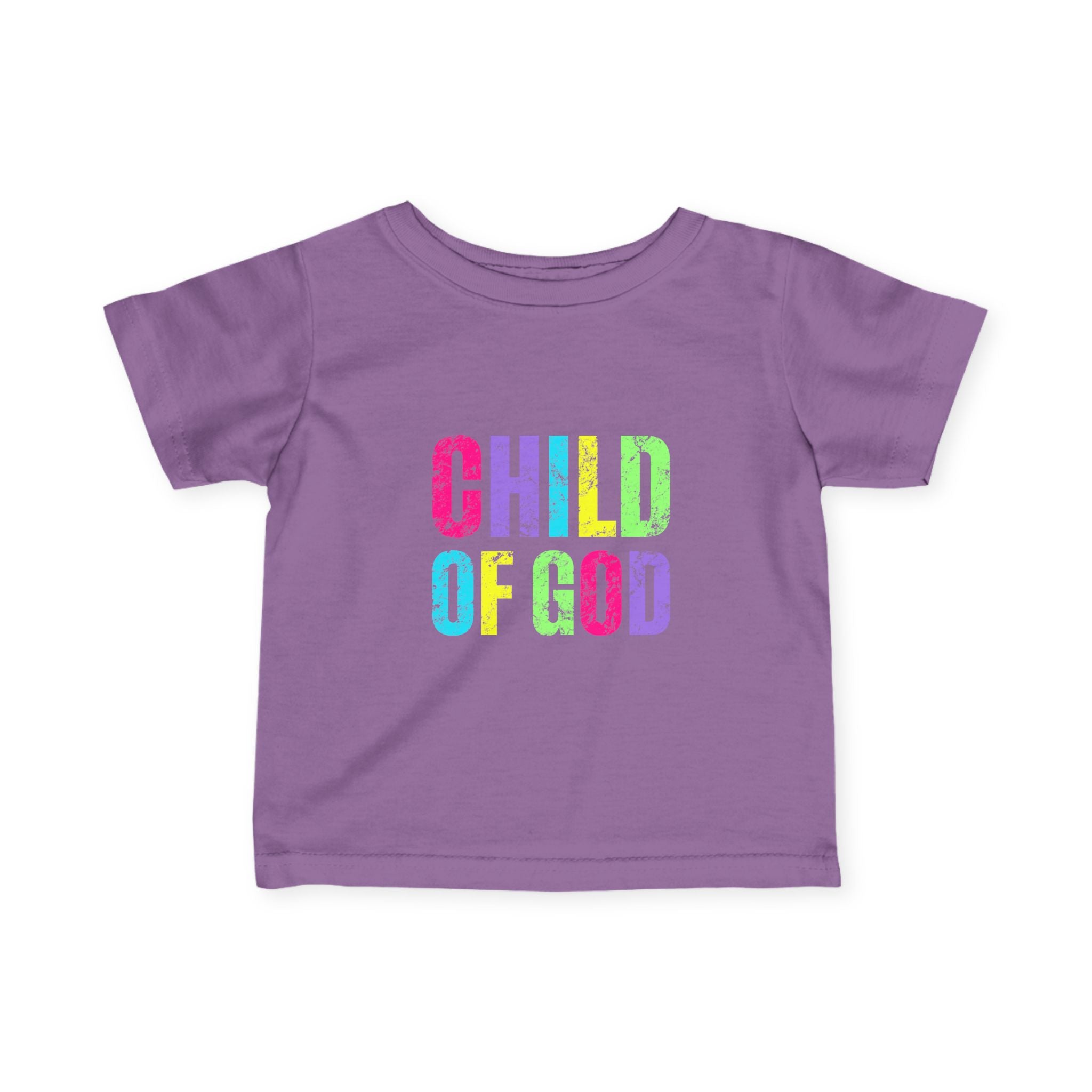 Colorful Child of God Infant Tee, Cute Baby T-Shirt, Rainbow Kids Shirt, Faith-Based Apparel, Baby Shower Gift
