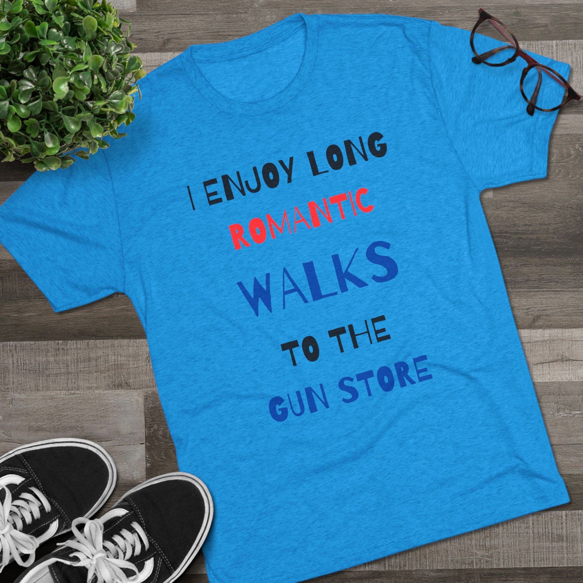 Gun Lover's Tri-Blend Tee - Romantic Walks Design