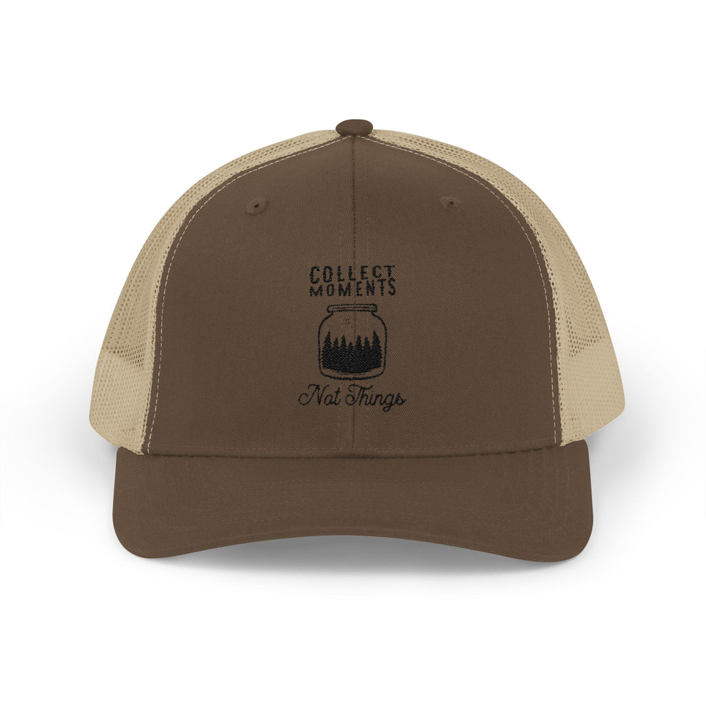 Collect Moments Snapback Trucker Cap, Outdoor Hat, Gift for Him, Adjustable Cap, Adventure Cap, Festival Wear, Nature Lover Gift