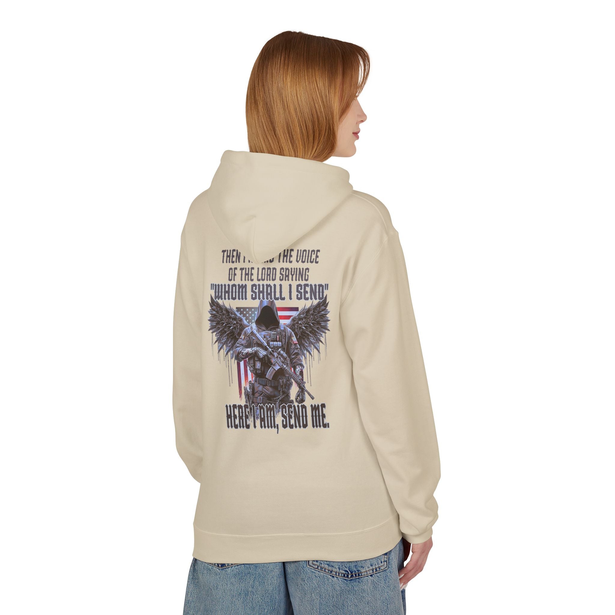 Hoodie - Isaiah 6:8 Inspirational Scripture Design