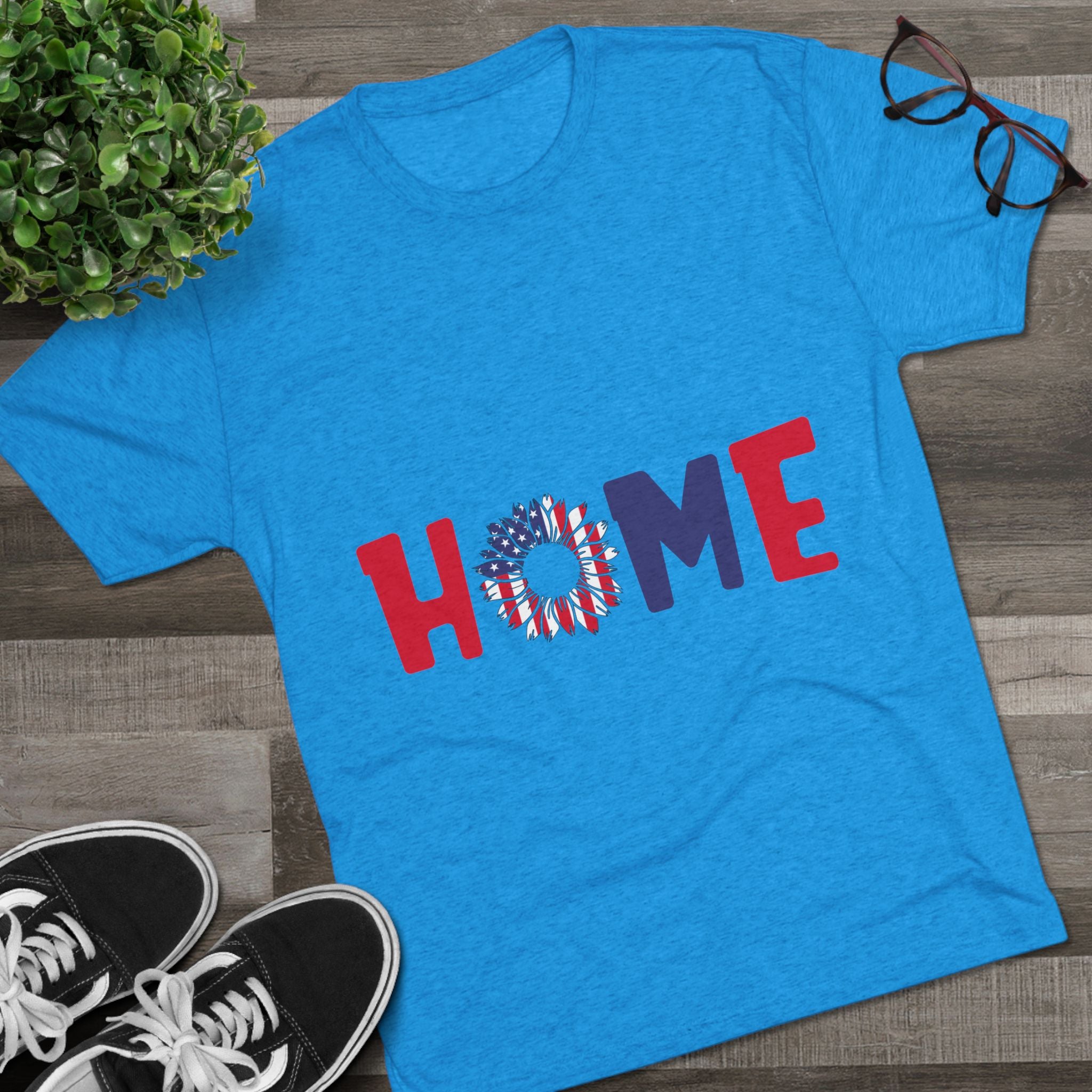 Graphic Tee Home in Red White and Blue Unisex Shirt