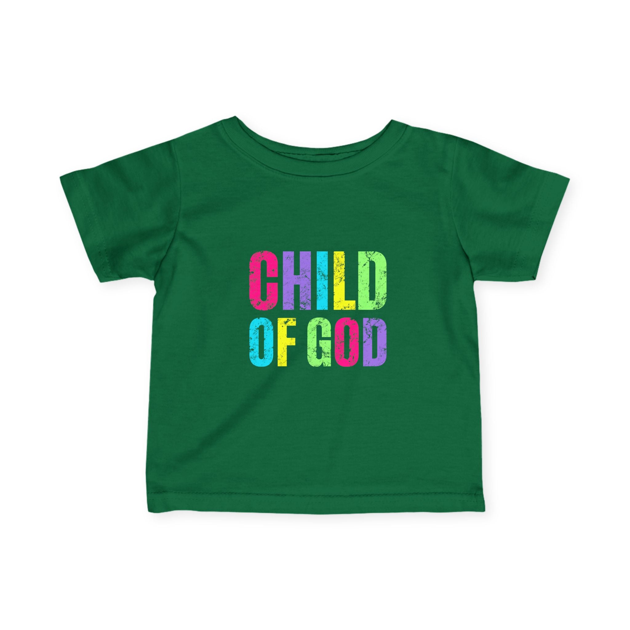 Colorful Child of God Infant Tee, Cute Baby T-Shirt, Rainbow Kids Shirt, Faith-Based Apparel, Baby Shower Gift