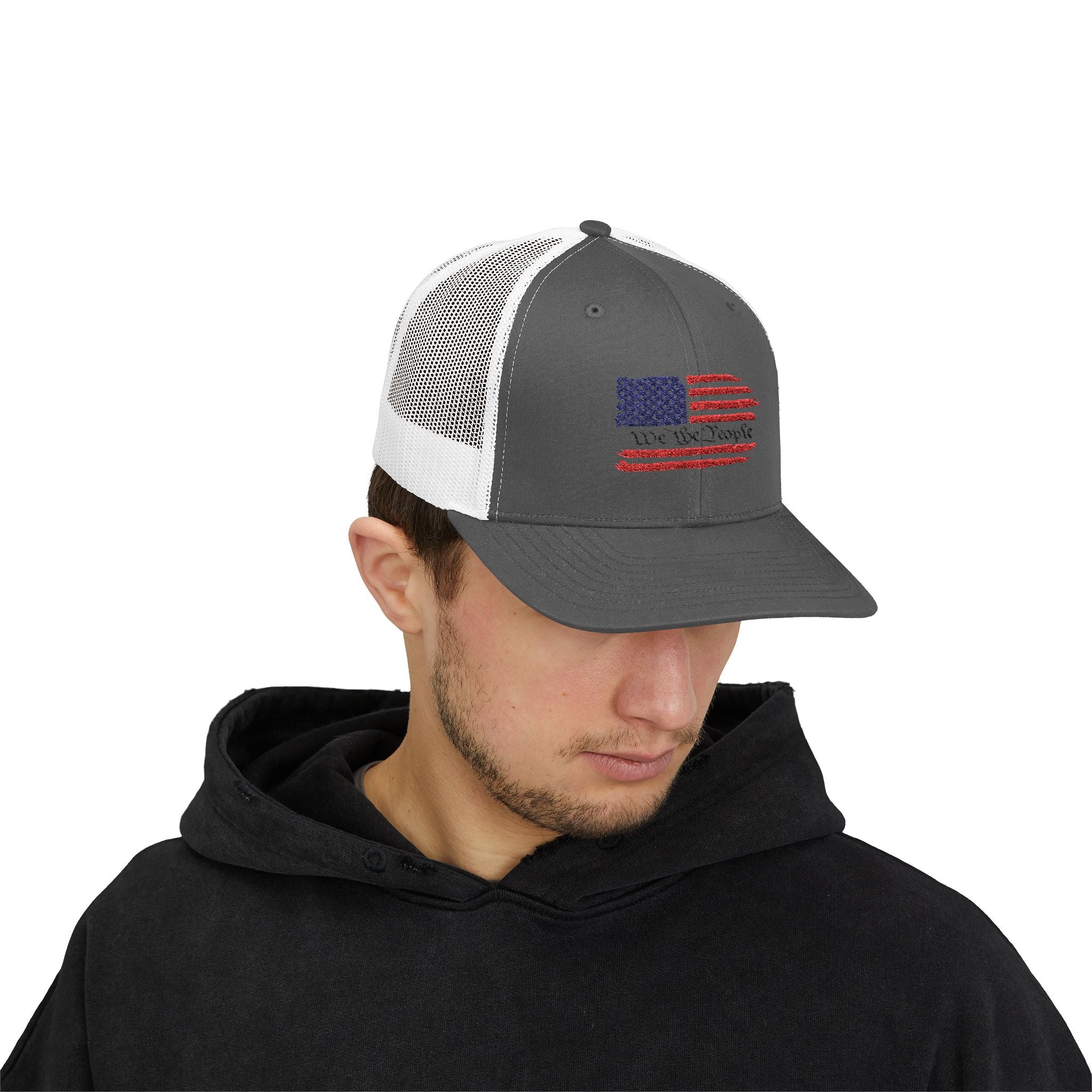 Trucker Cap We the People American Flag Snapback