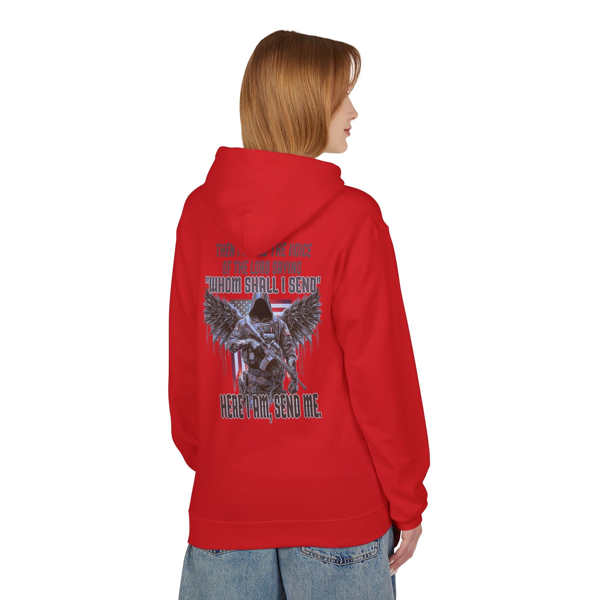 Hoodie - Isaiah 6:8 Inspirational Scripture Design
