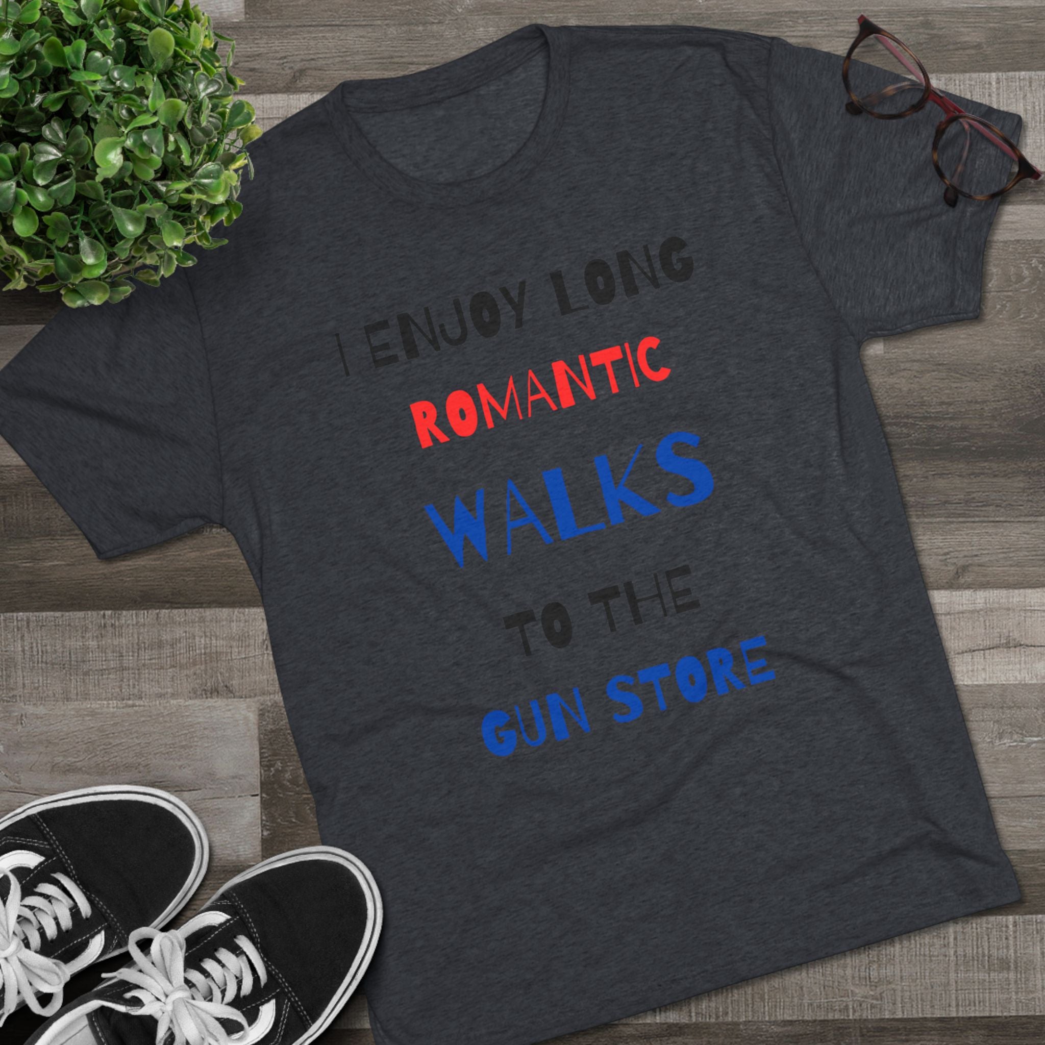 Gun Lover's Tri-Blend Tee - Romantic Walks Design