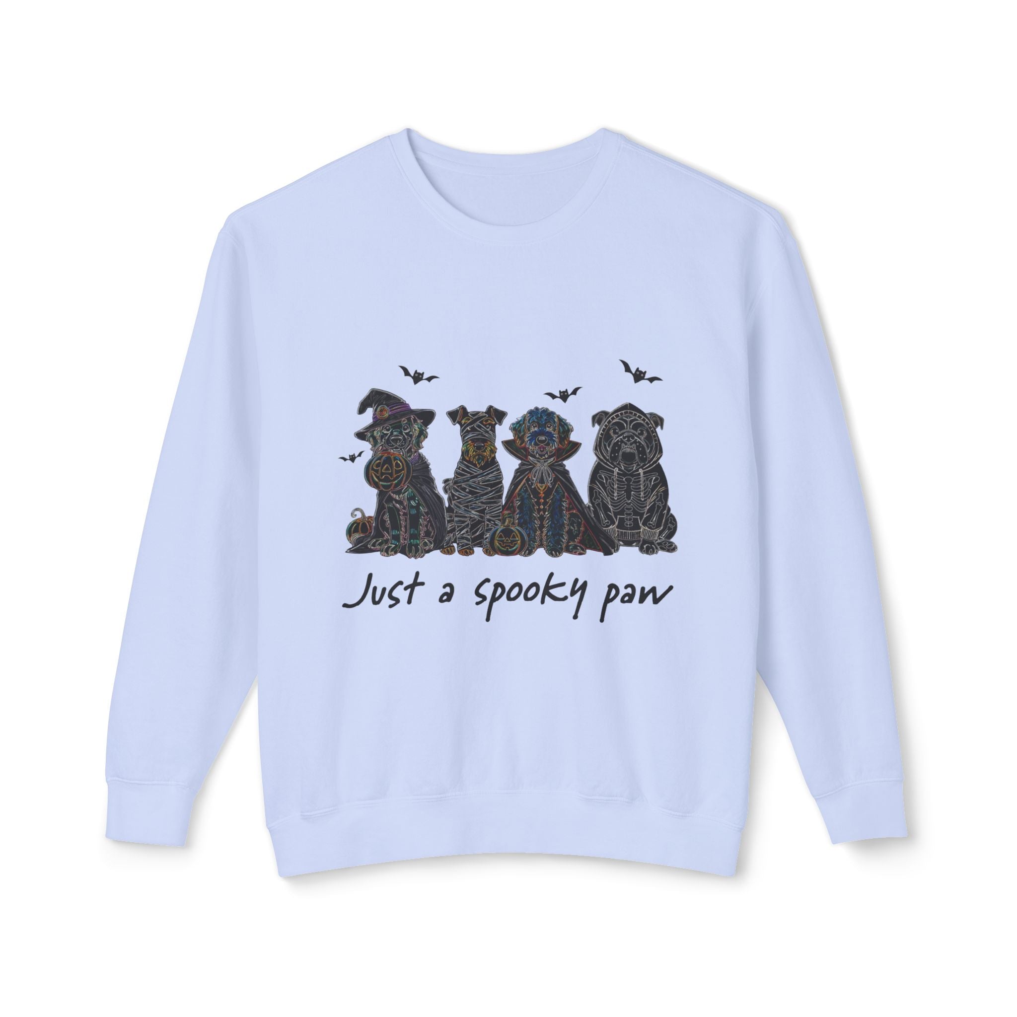 Spooky Dog Crewneck Sweatshirt, Halloween Apparel, Fall Fashion, Cozy Sweatshirt, Gift for Dog Lovers, Casual Wear