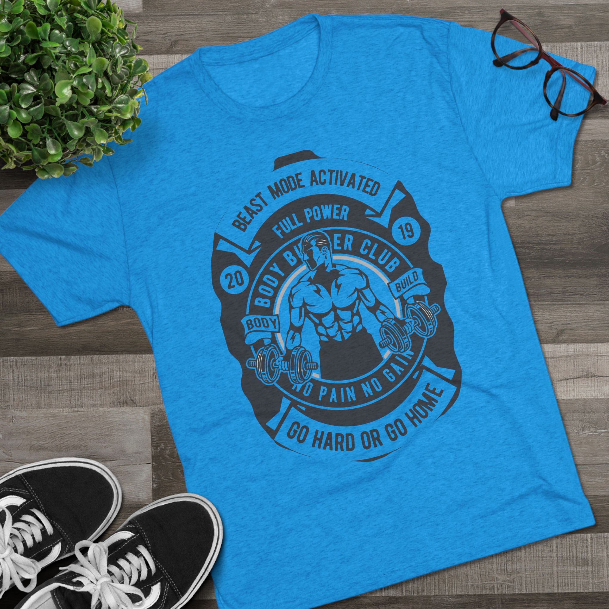 Beast Mode Activated Crew Tee | Gym Shirt, Fitness Apparel, Body Builder Gift, Workout Top, No Pain No Gain Tee