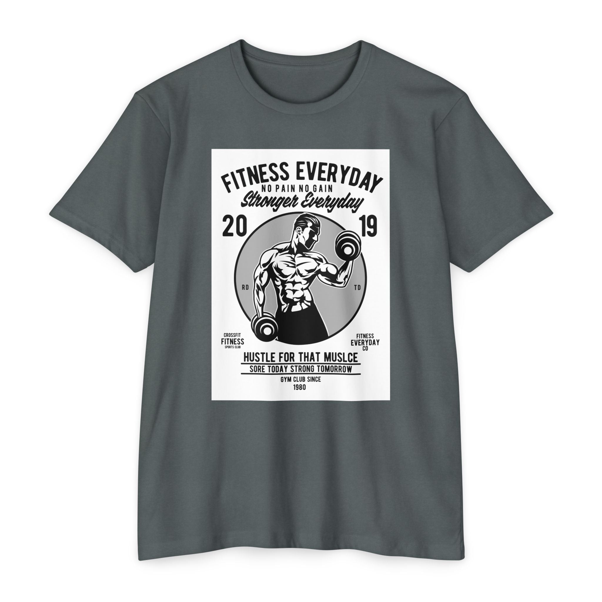 Fitness Everyday Unisex CVC Jersey T-shirt | Gym Shirt, Workout Tee, Fitness Apparel, Motivational Shirt, Gift for Him/Her