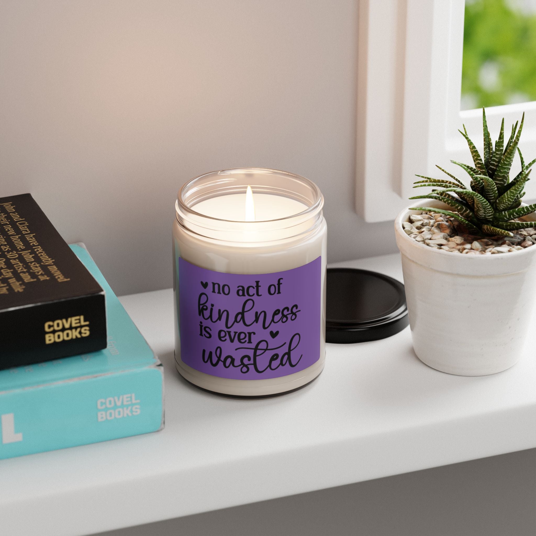 Candle: Kindness Quote Scented Soy Candle, 9oz
