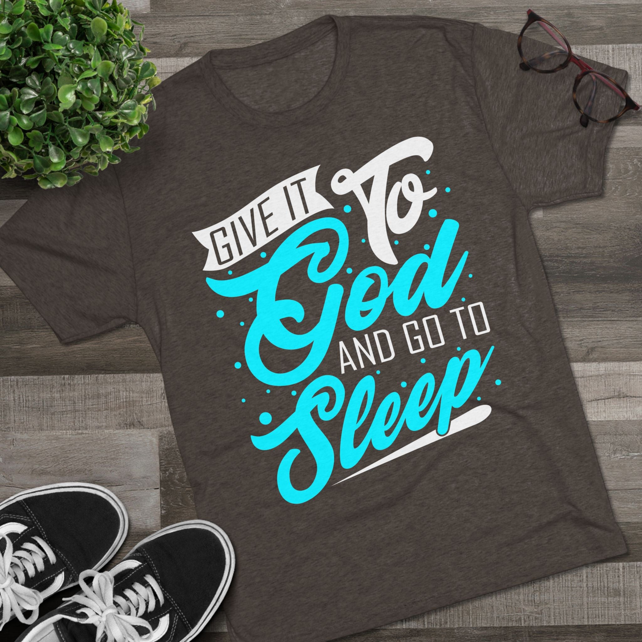 God Sleep Unisex Tri-Blend Crew Tee, Relaxation Shirt, Gift for Sleep Lovers, Comfortable Casual Wear, Perfect for Everyday